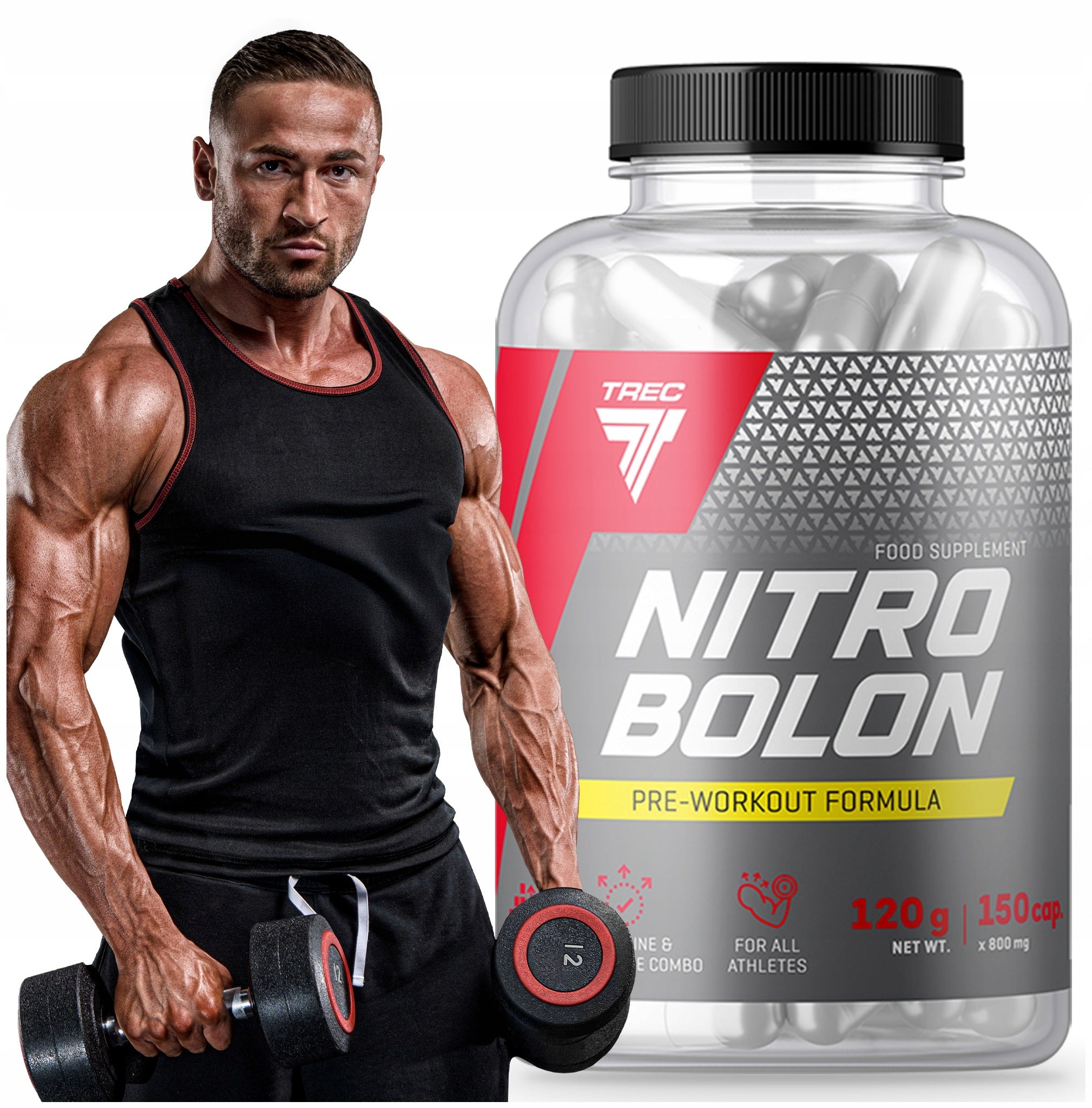 TREC NITROBOLON PRE-WORKOUT CITRULLINE CREATINE PRE-WORKOUT|150 caps.
