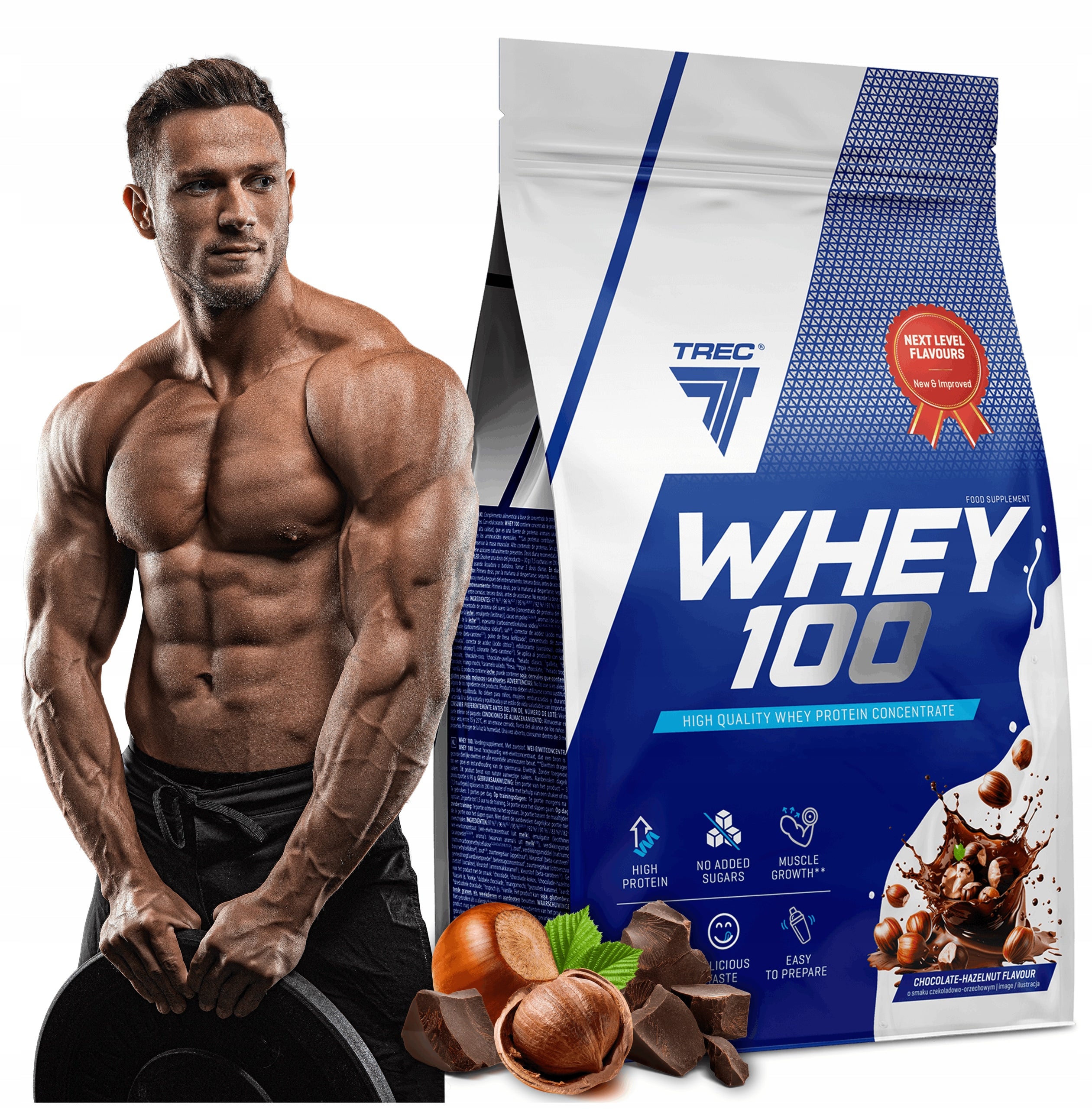 TREC PROTEIN SUPPLEMENT Whey 100 700g PROTEINS FOR MASS MUSCLES FOR TRAINING
