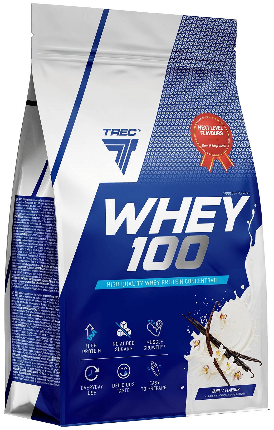 TREC PROTEIN SUPPLEMENT Whey 100 700g PROTEINS FOR MASS MUSCLES VANILLA WPC