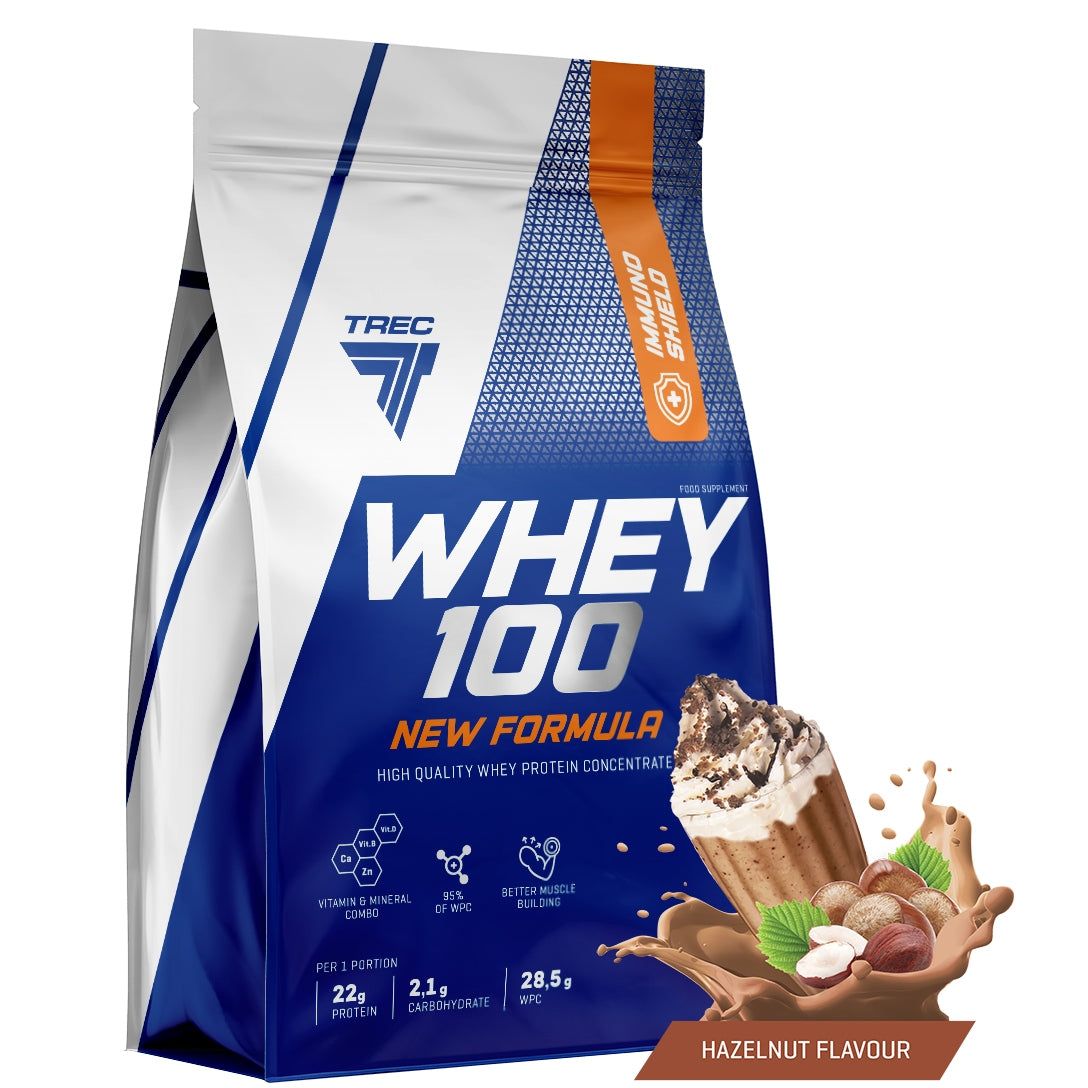 TREC PROTEIN WHEY 100 PREMIUM PROTEIN CONDITIONER NF HAZELNUT NUT
