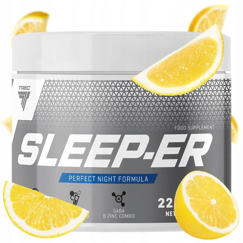 TREC SLEEP-ER contains ZINC MAGNESIUM MELATONINE VITAMIN B6 225g powder