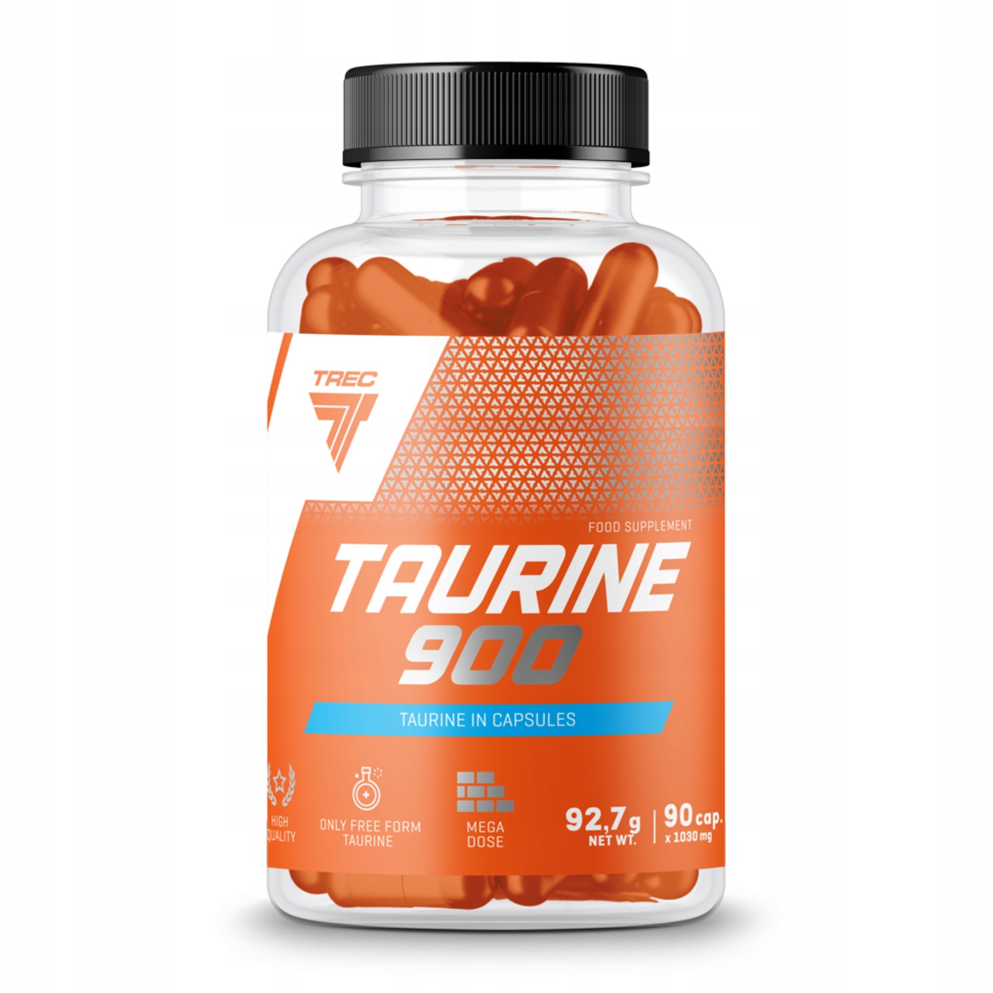 TREC TAURINE 900 90 caps. Taurine HIGH DOSE Brand Trec Nutrition