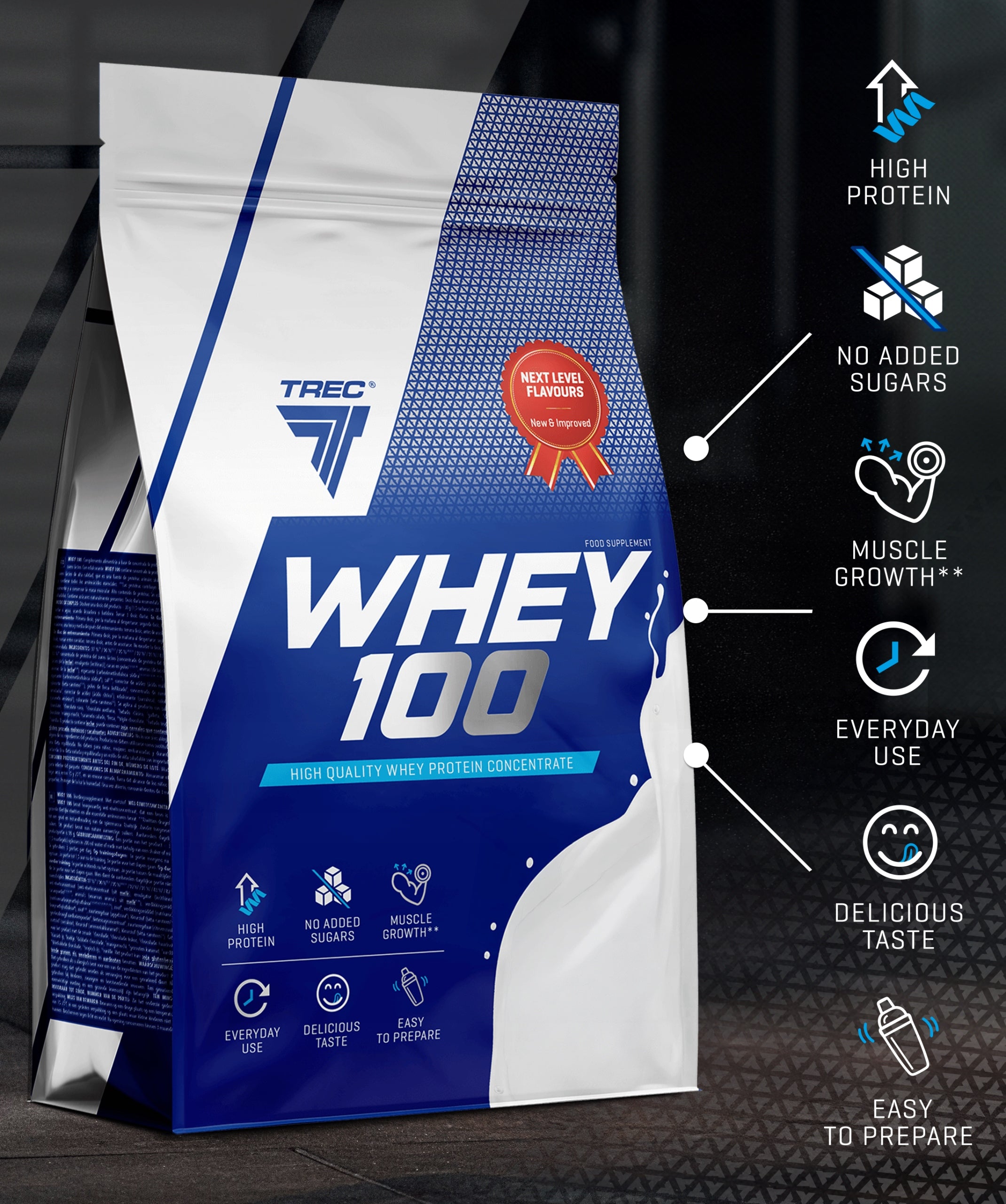 TREC Whey 100 Premium Protein 700G Whey Protein WPC Expiration date at least six months from the date of purchase