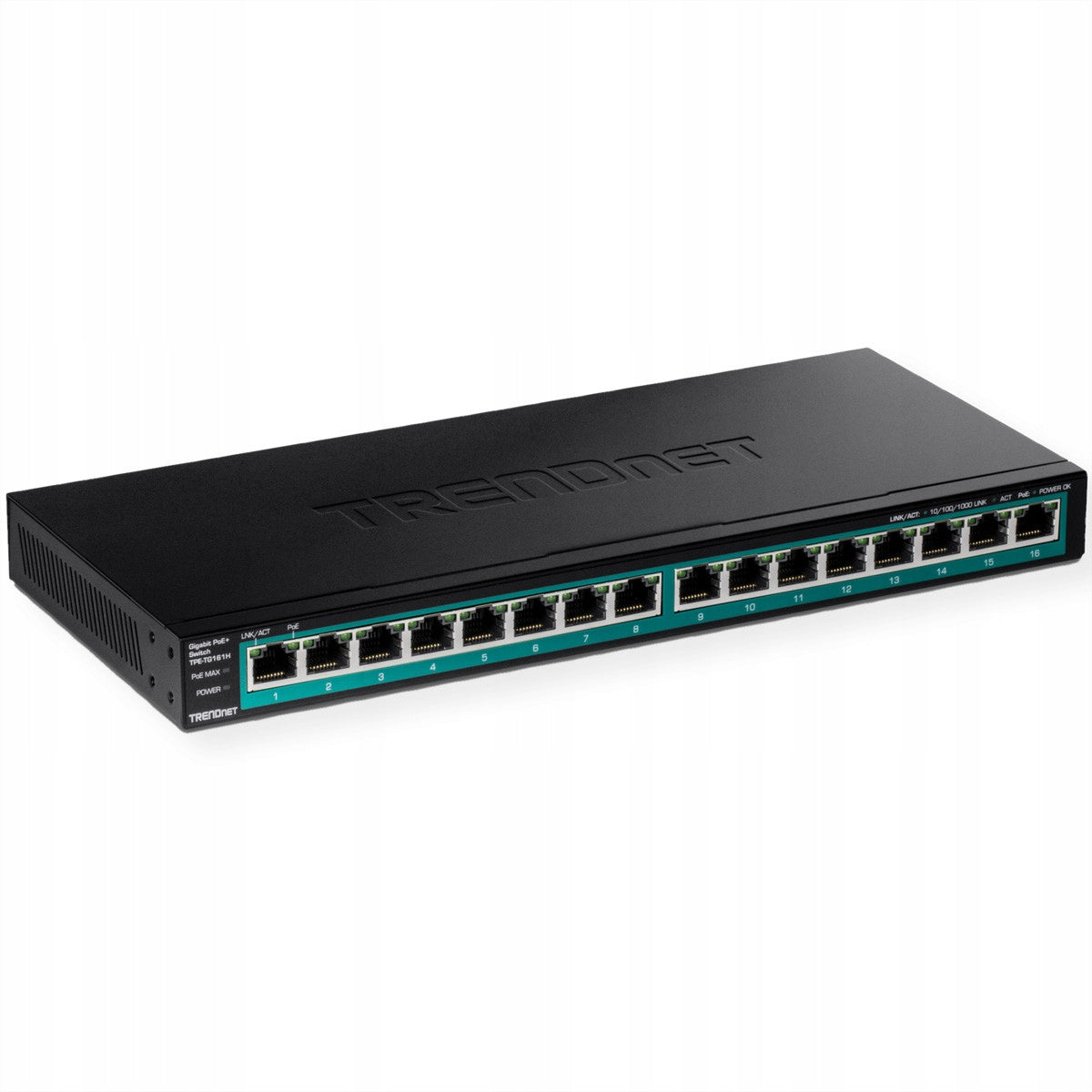 TRENDnet 16-Port PoE Switch Gigabit PoE+ TPE-TG161H 120W