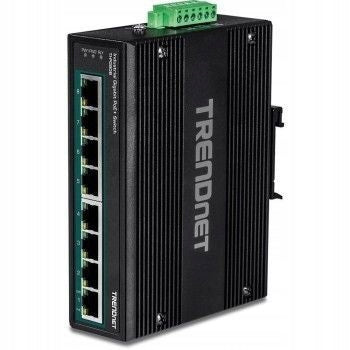 TRENDnet 8-Port Industrial Gigabit PoE+ Switch, DIN-Rail (24-56V)