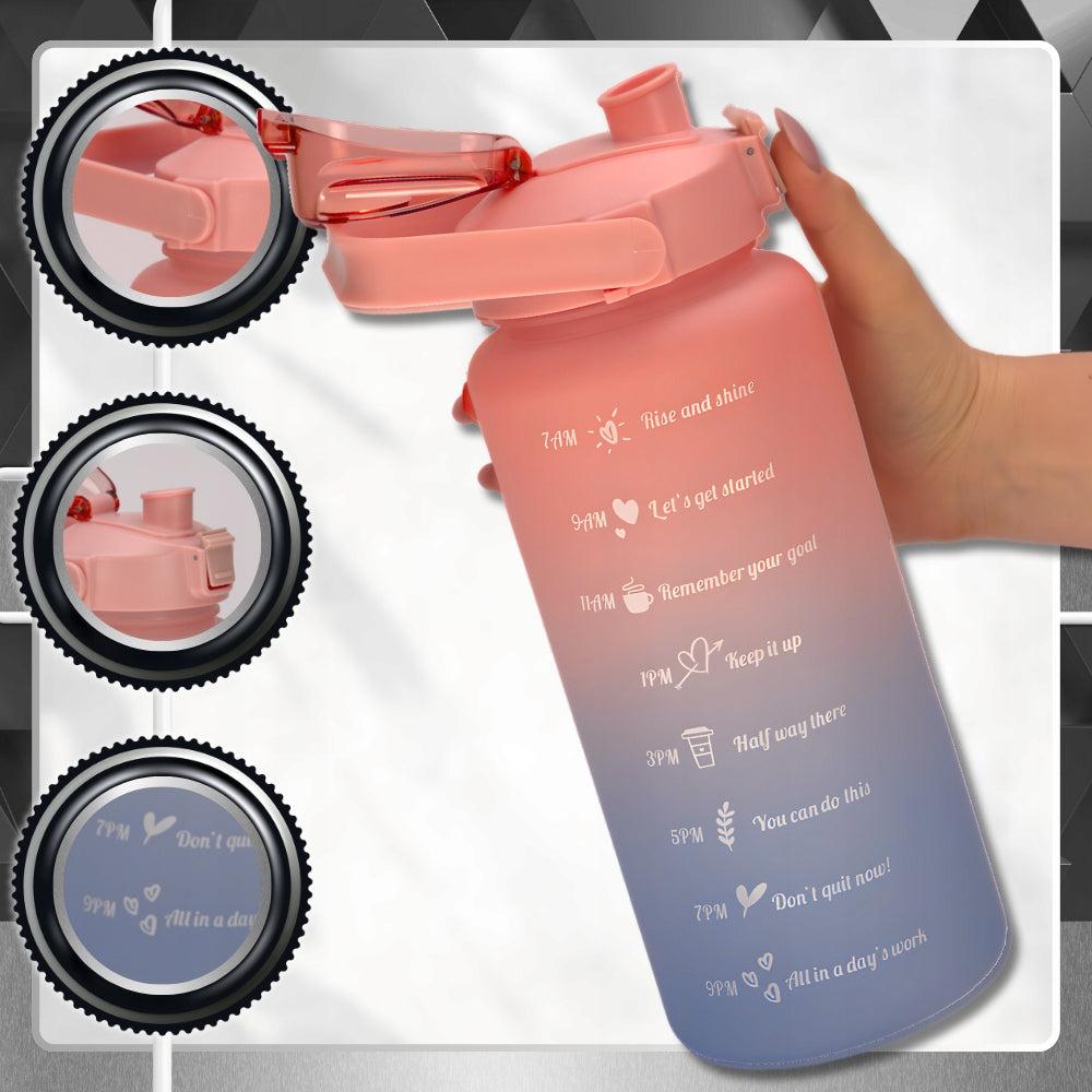 TRESSARI Motivational bottle large 2000ml sports water bottle BPA FREE Volume 2000 ml