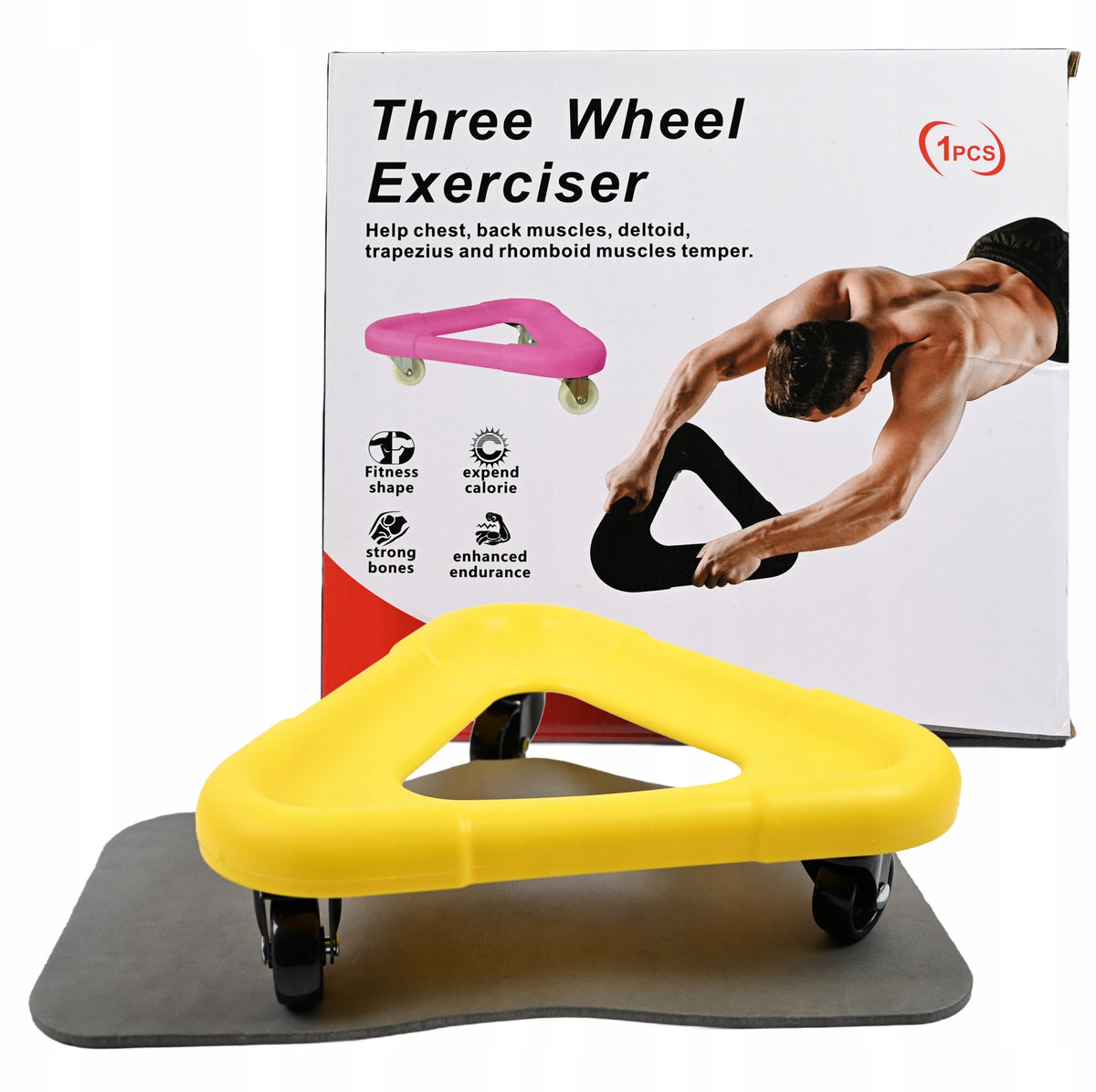 TRIANGLE FOR EXERCISE ROLLER CIRCLE ABDOMINAL MUSCLES CAGE BACK SHOULDERS