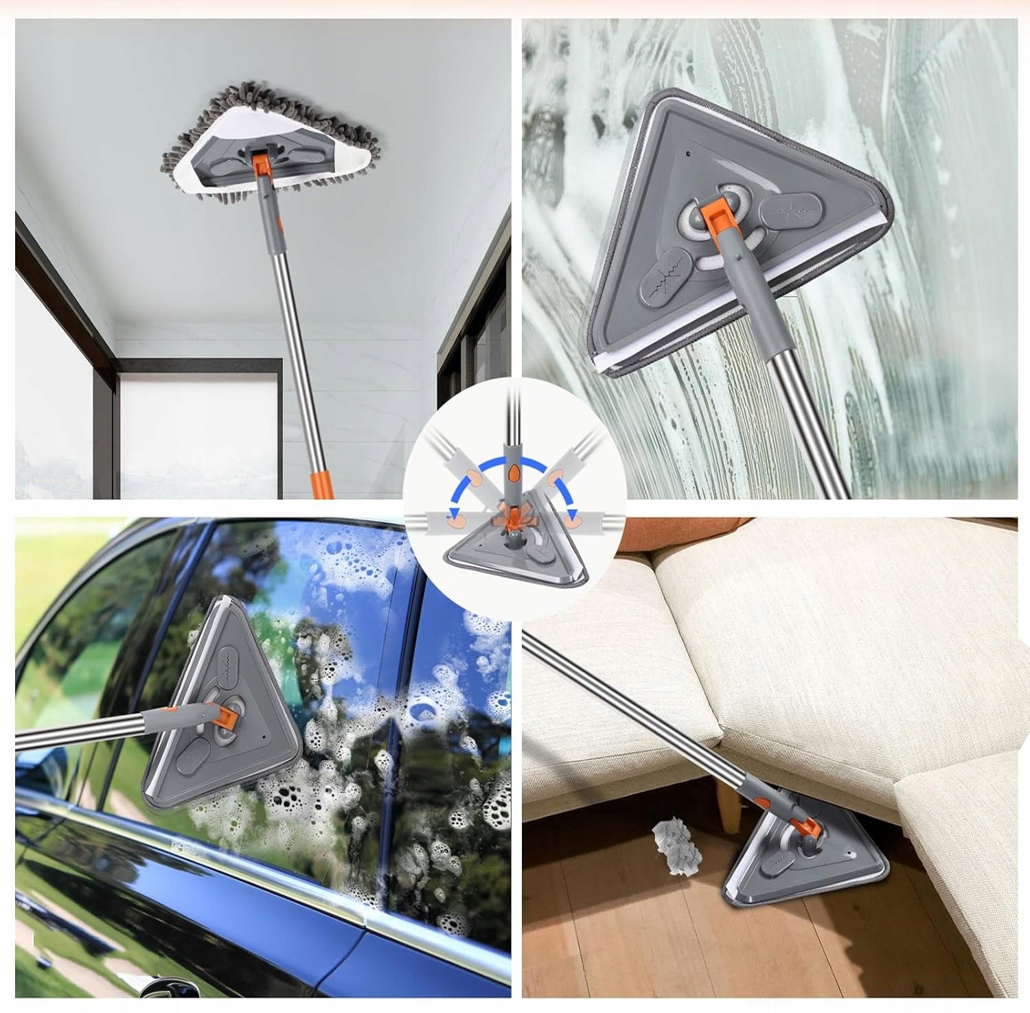 TRIANGULAR CLEANING MOP 360° ROTARY TELESCOPIC HOUSEHOLD Manufacturer code 241634163
