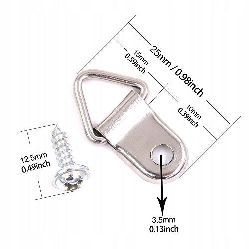 TRIANGULAR PENDANTS FOR FRAME PAINTINGS 110 PCS METAL FOR WEDding WALL Manufacturer code Bez marki