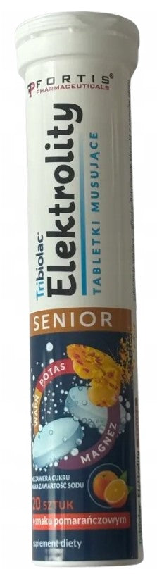 TRIBIOLAC SENIOR ELECTROLYTES HAWTHORN DEHYDRATION 20 Brand Fortis Pharmaceuticals