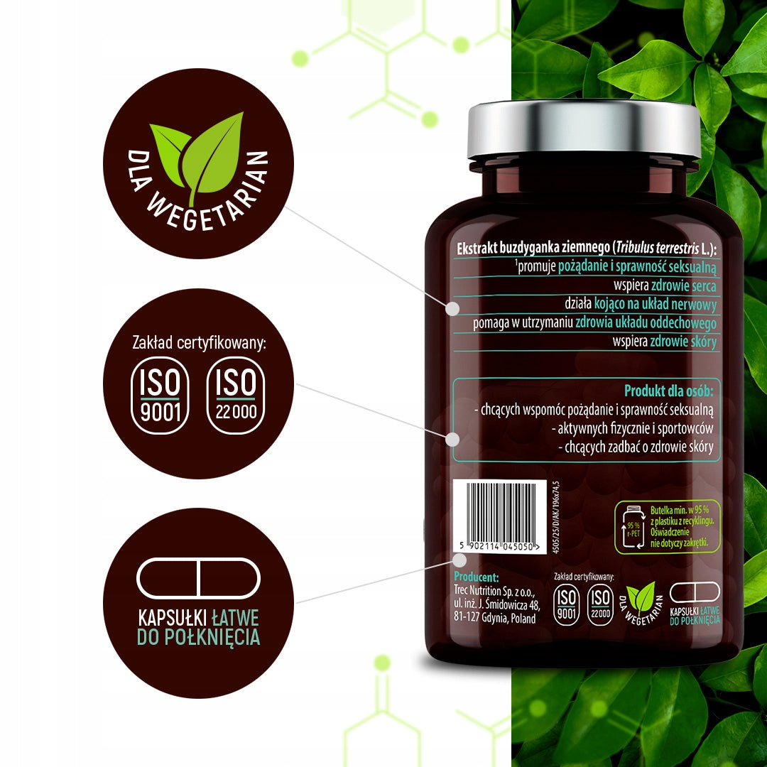 TRIBULUS 95% TRIBIDO MAX STRONG EXTRACT LIBIDO POTENCY SEX DESIRE 90DAYS Manufacturer code Tabletki dla mężczyn i kobiet, erekcja