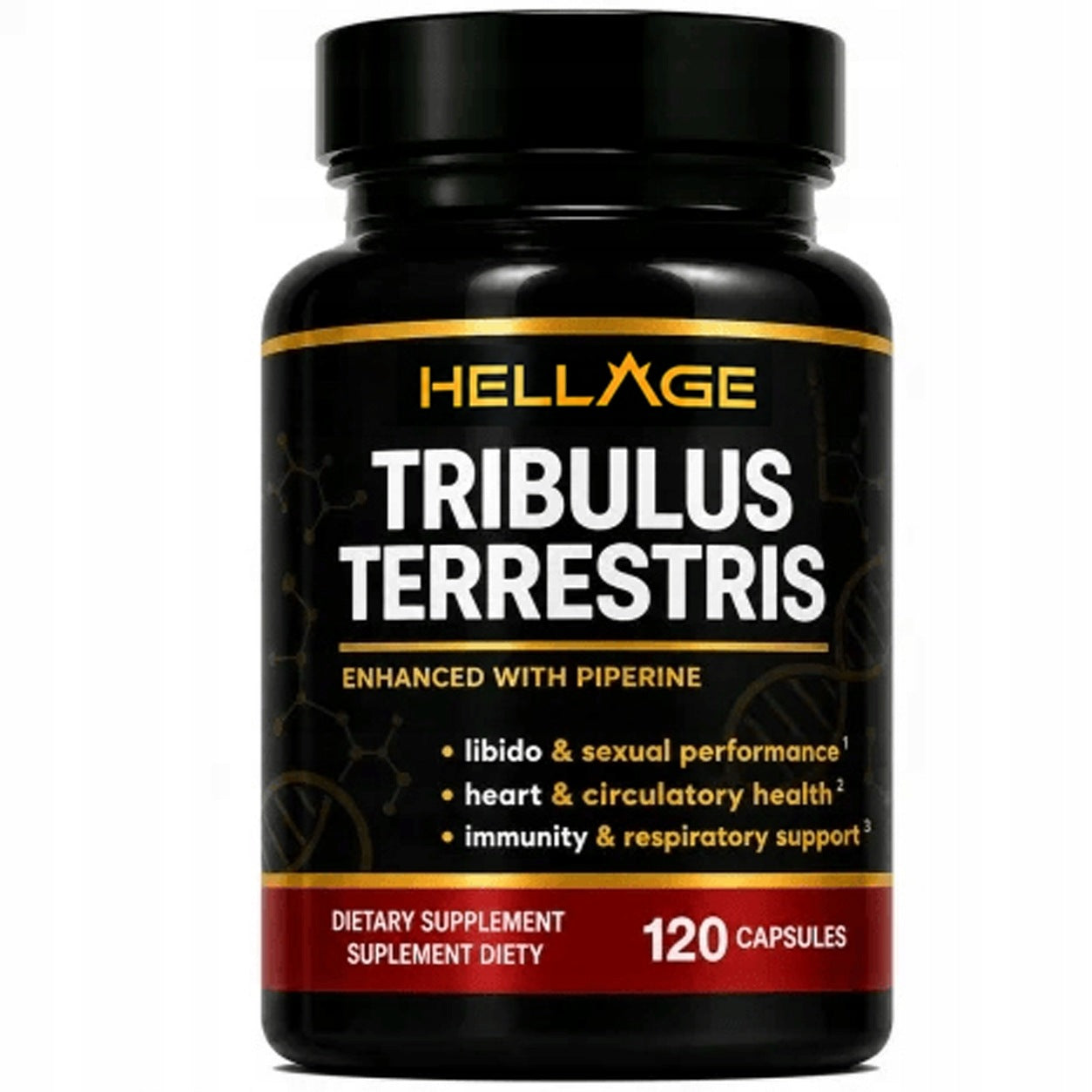 TRIBULUS TERRESTRIS Extract 95% + Piperine Testosterone Sex Libido POTENCY
