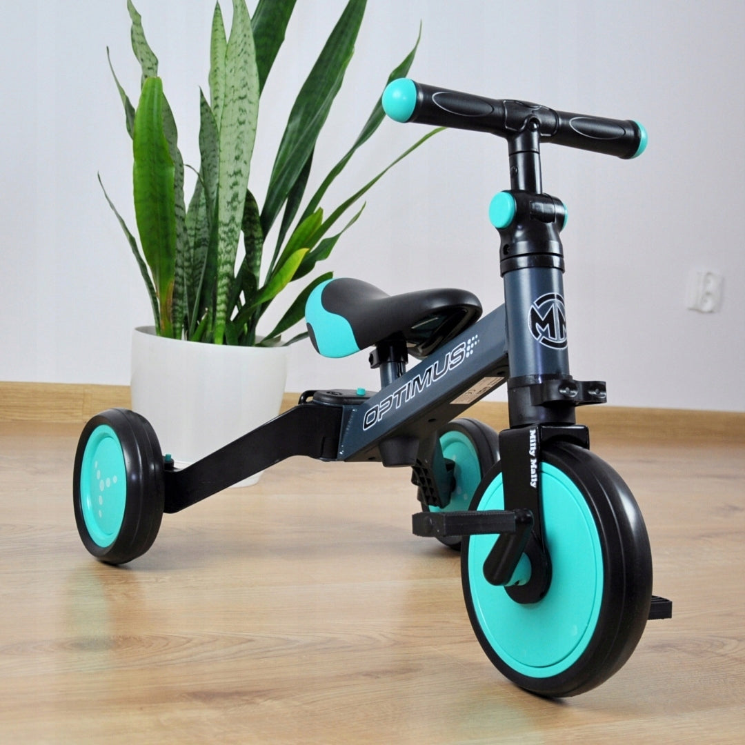 TRICYCLE RUNNING RIDE OPTIMUS 4in1 EVA WHEELS ADJUSTABLE 0-25KG Color gray