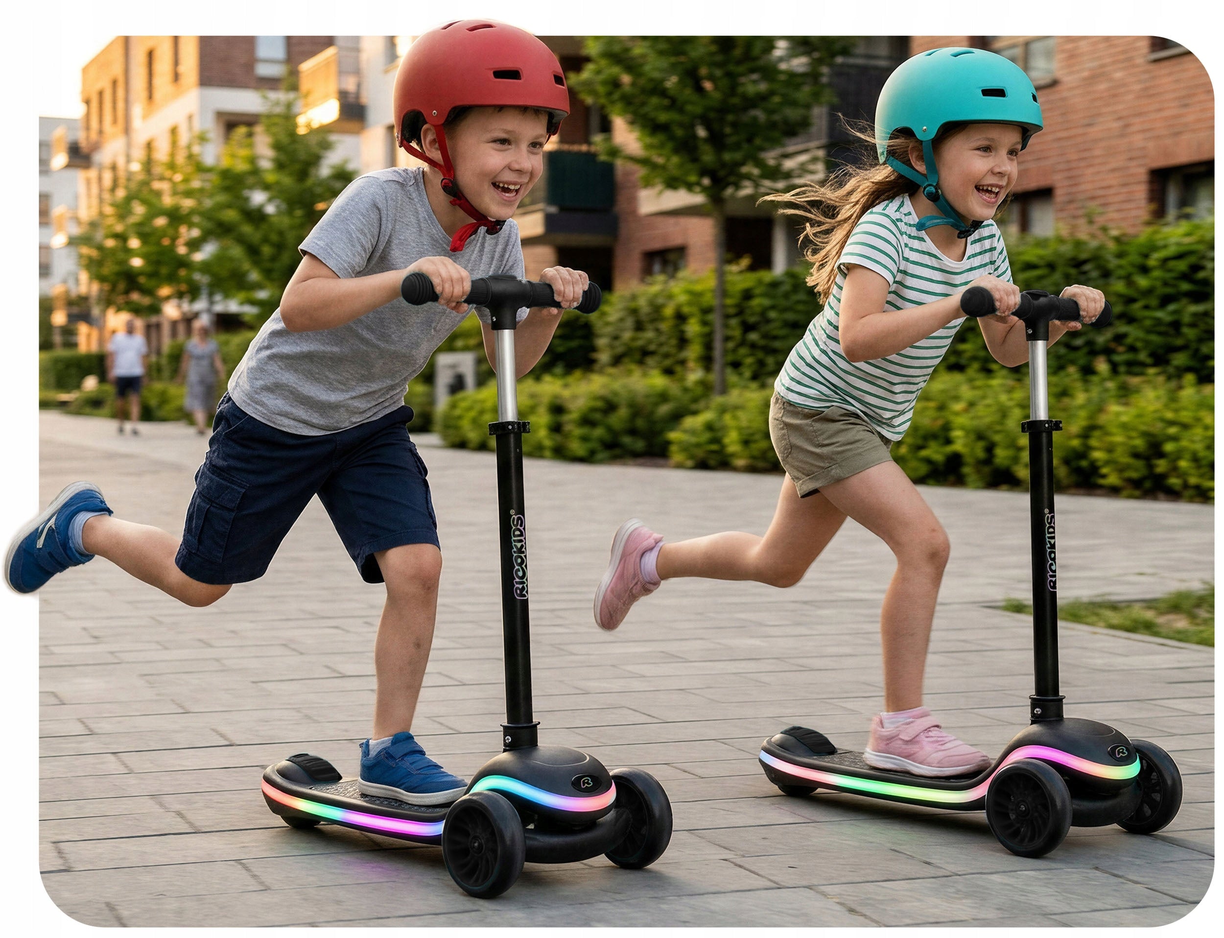 TRICYCLE SCOOTER FOR CHILDREN BALANCE LED adjustable backlight Color black