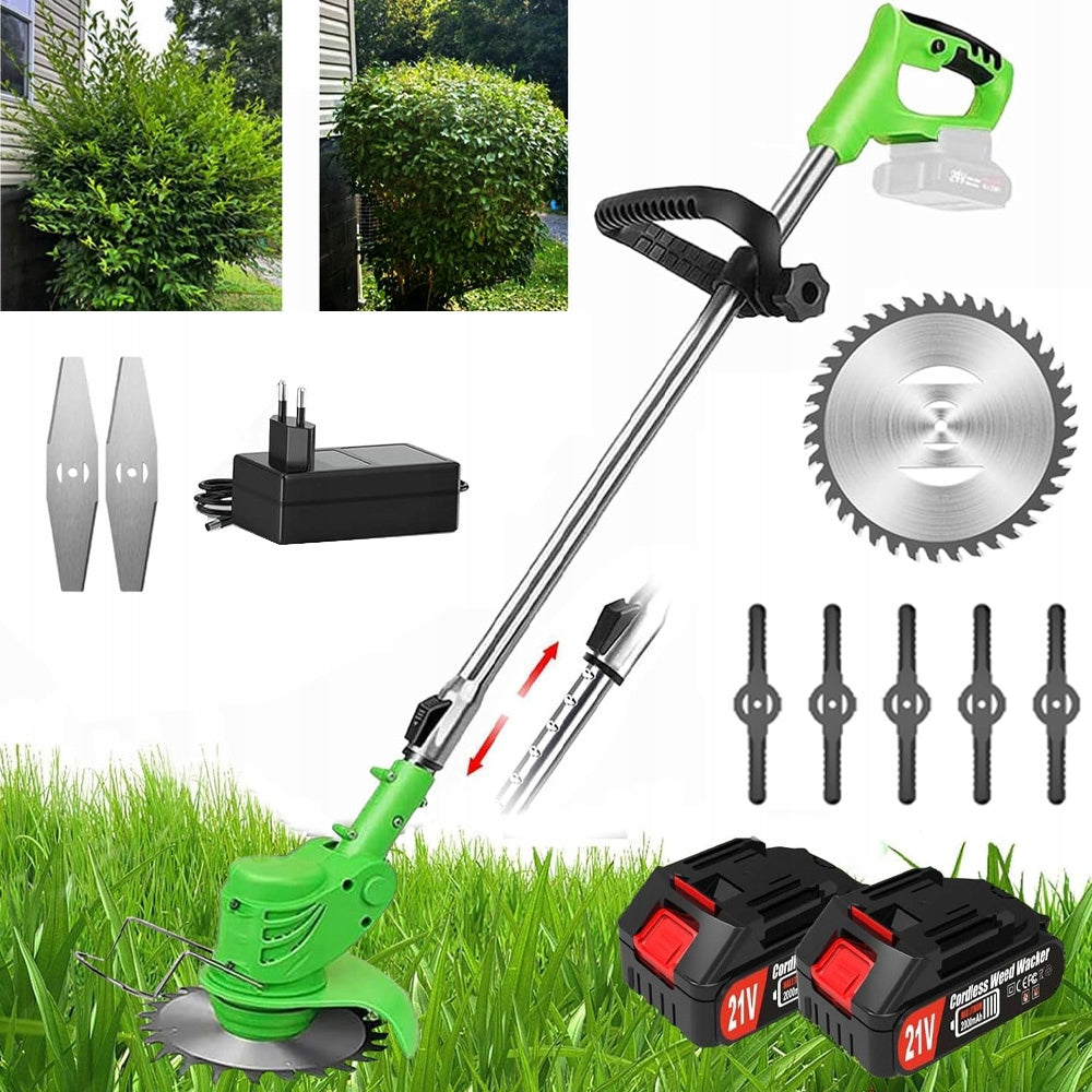 TRIMMER ADJUSTABLE CORDLESS GARDEN GRASS BRUSH CUTTER 21V 2XAKU