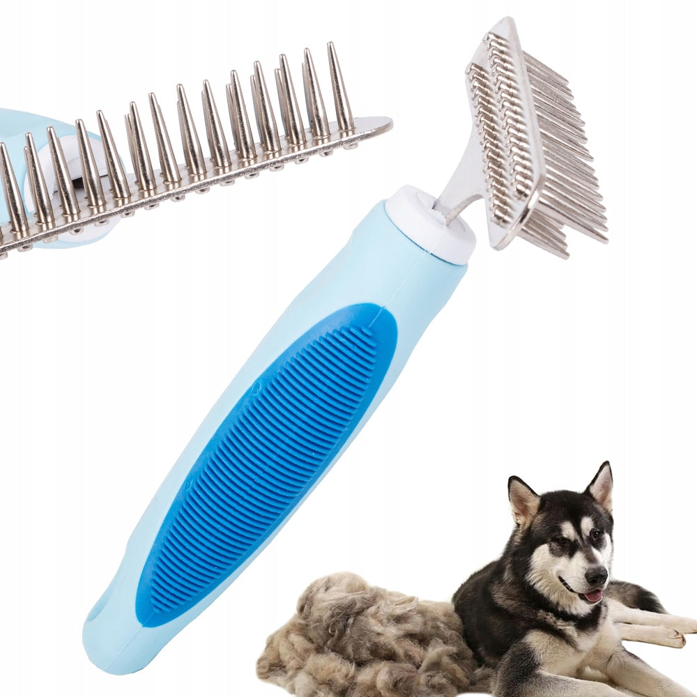 TRIMMER CARDED CAT DOG HAIR TANGLE BRUSH LARGE REMOVES HAIR
