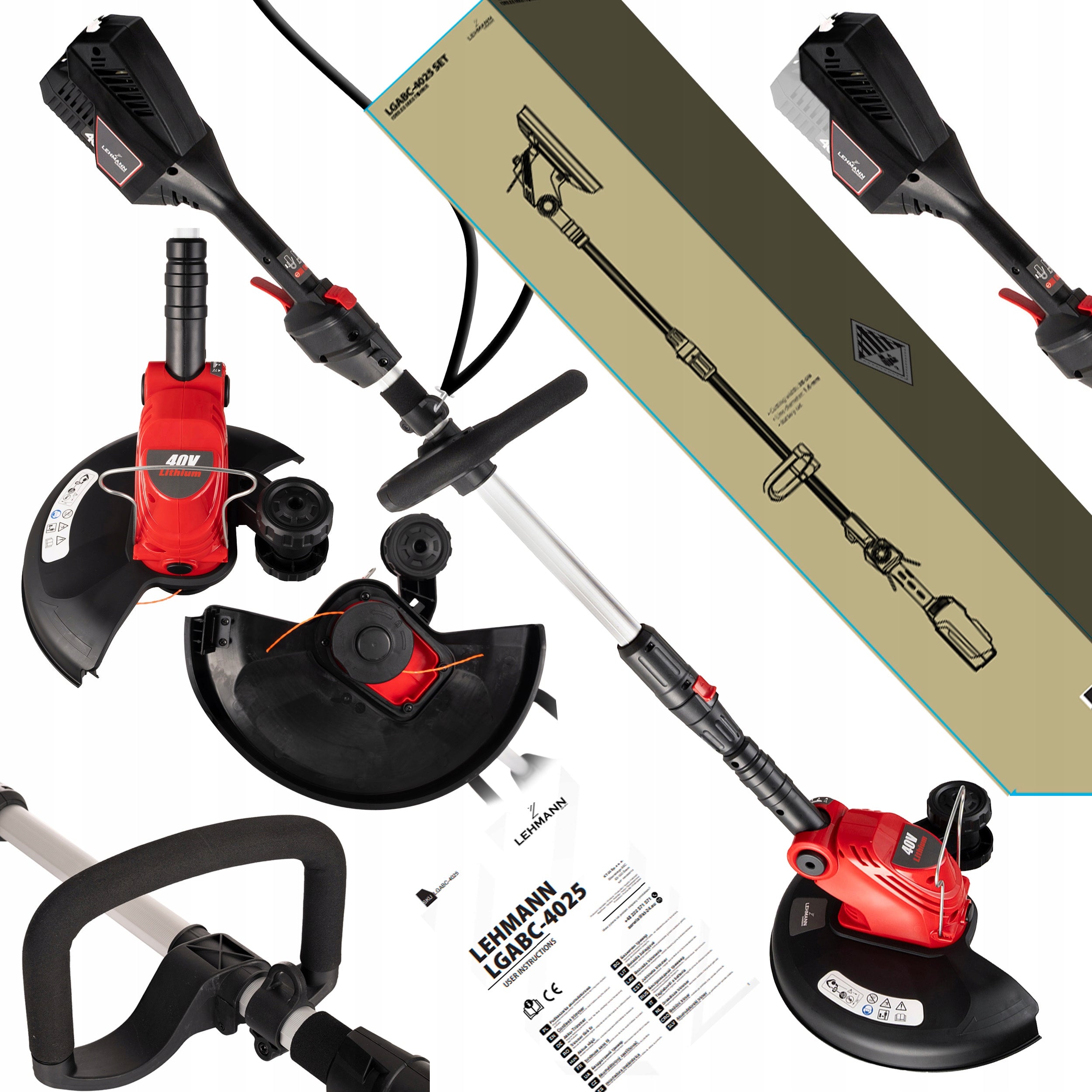 TRIMMER CORDLESS SCYTHE GRASS BRUSH CUTTER BODY GARDEN FISHING LINE
