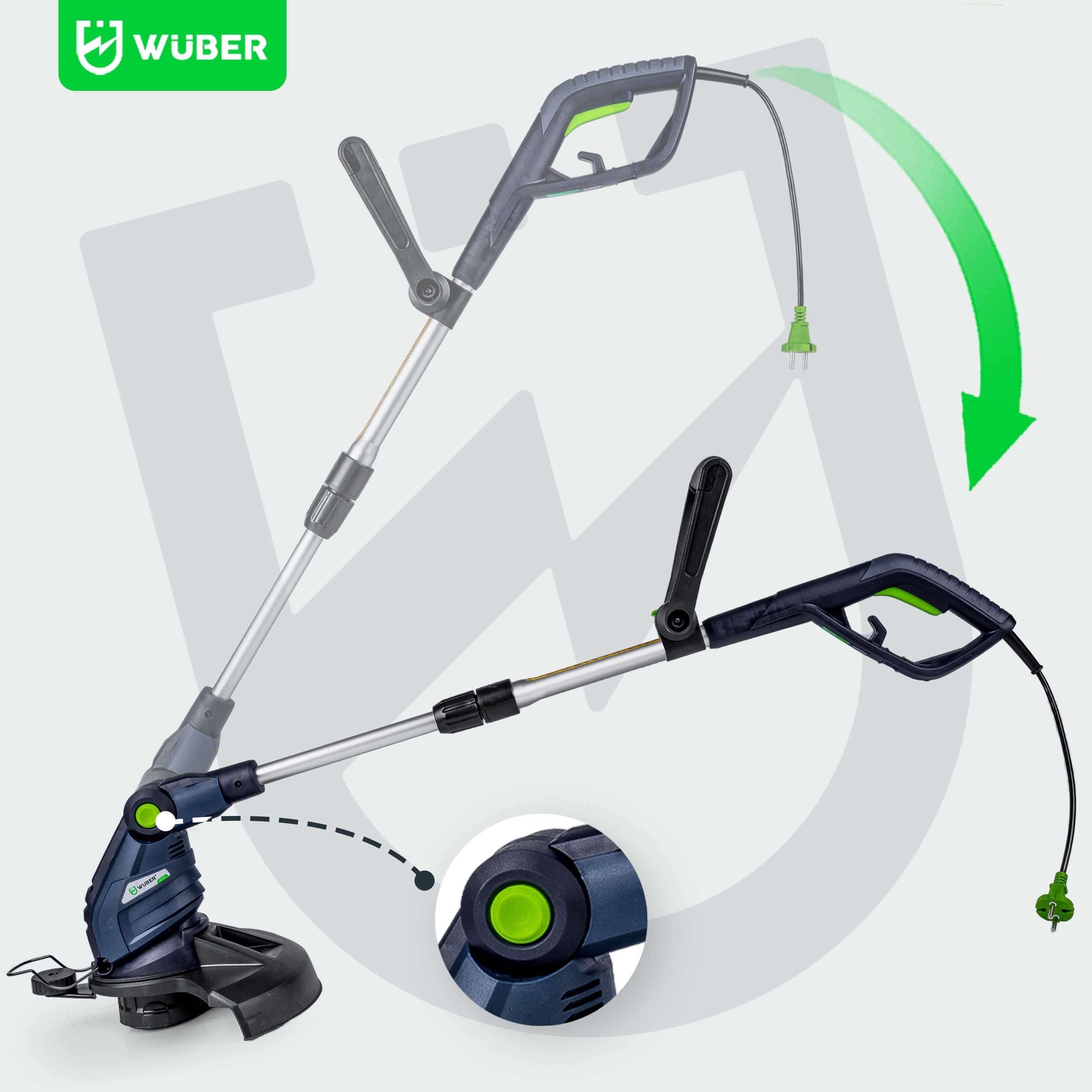 TRIMMER ELECTRIC GRASS SCYTHE BRUSH CUTTER HEAD LINE 1,4MM WUBER Kind edge trimmer