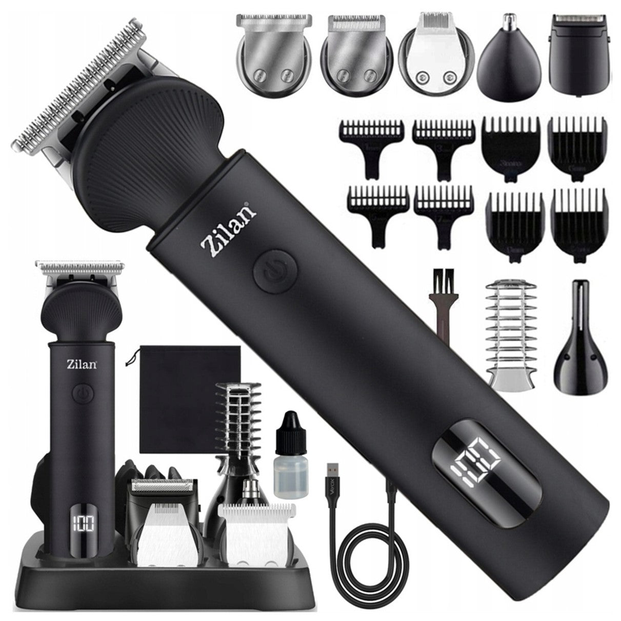 TRIMMER FOR SHAVING BEARD HAIR BODY SET USB 16IN1
