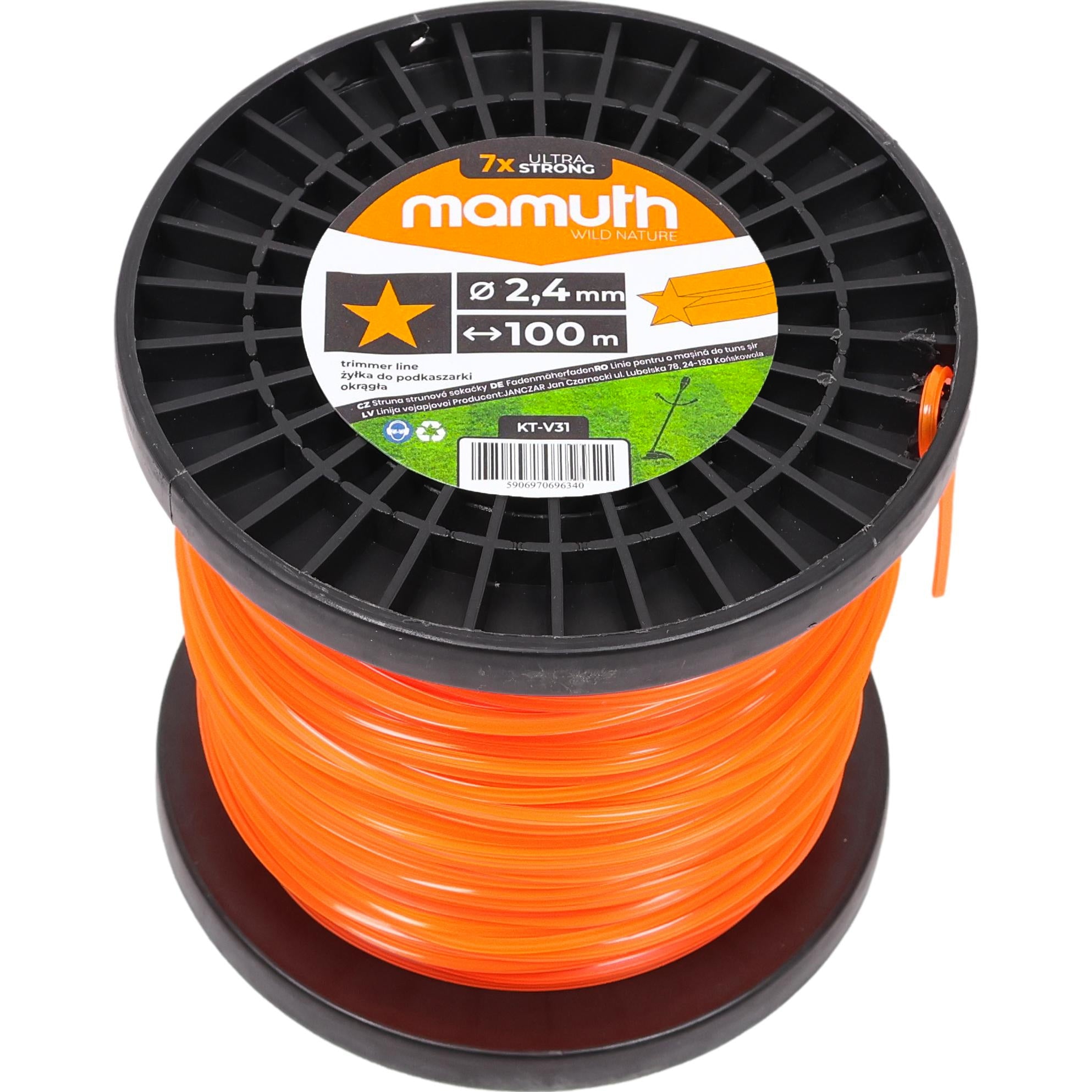 TRIMMER SCYTHE FISHING LINE STAR 2,4mm 100M NAC PARKSIDE Universal Diameter 2.4 mm