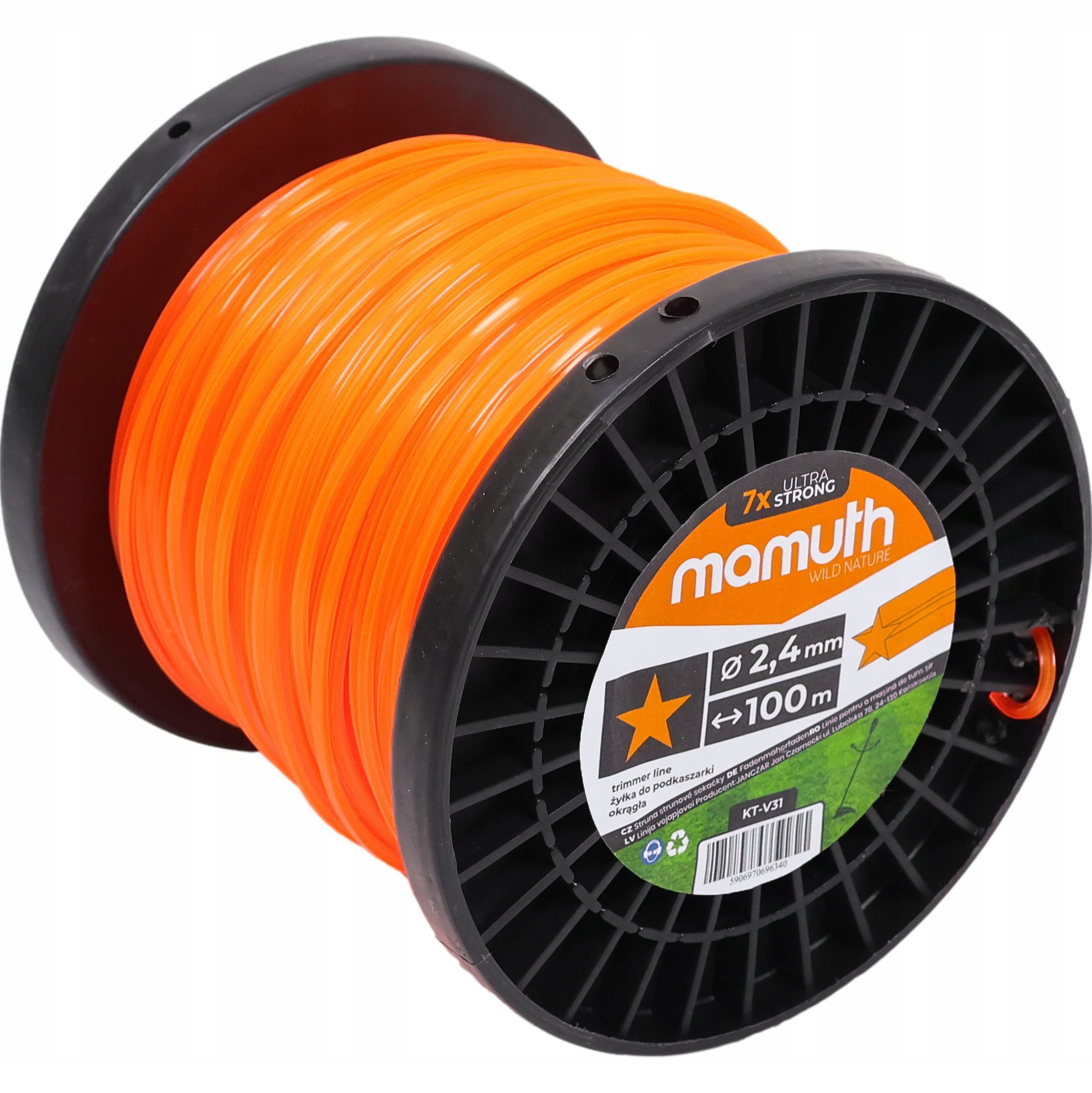 TRIMMER SCYTHE FISHING LINE STAR 2,4mm 100M NAC PARKSIDE Universal Manufacturer code 144176249