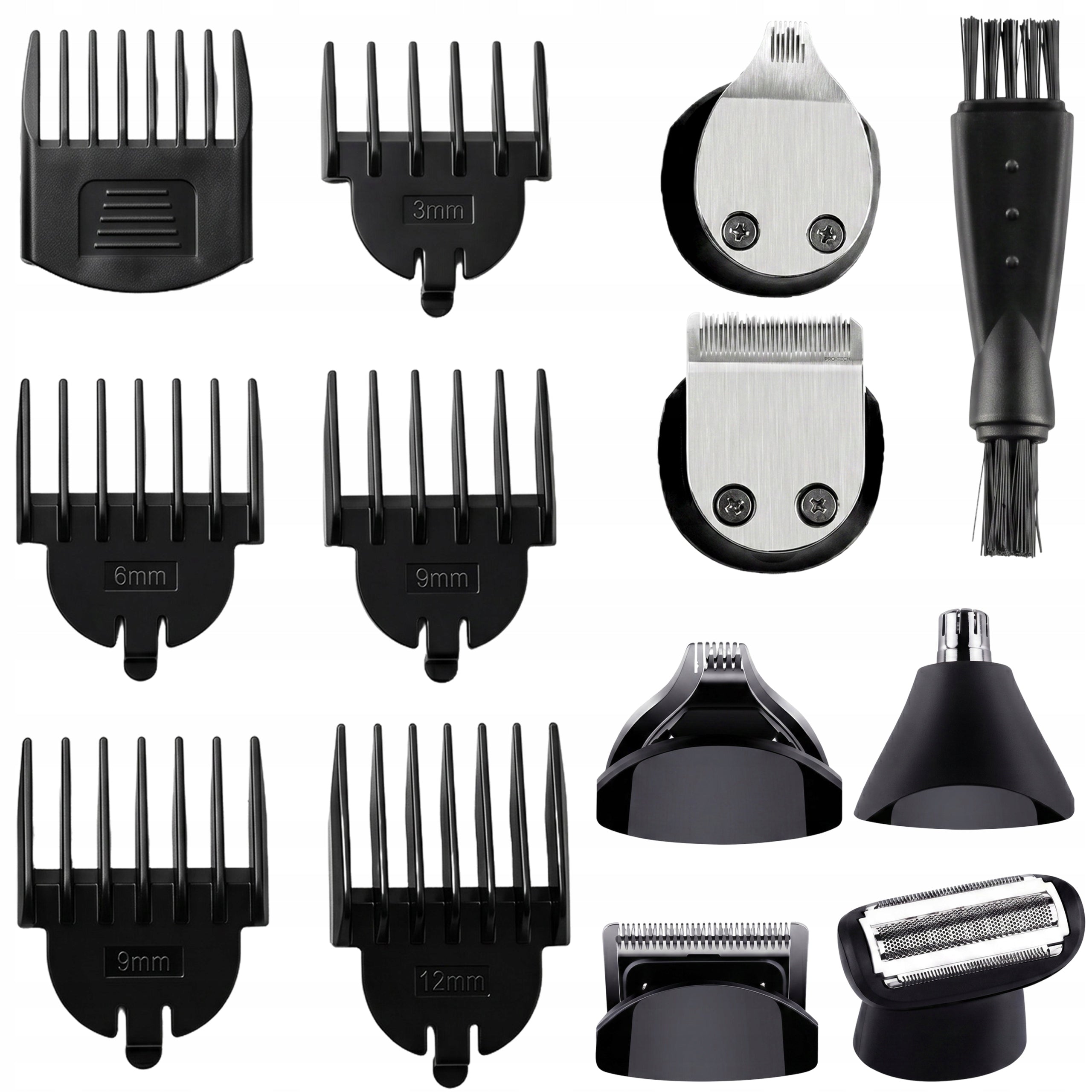 TRIMMER SHAVER SET FOR CUTTING BEARD HAIR NOSE EYEBROW CAPS Packaging status original