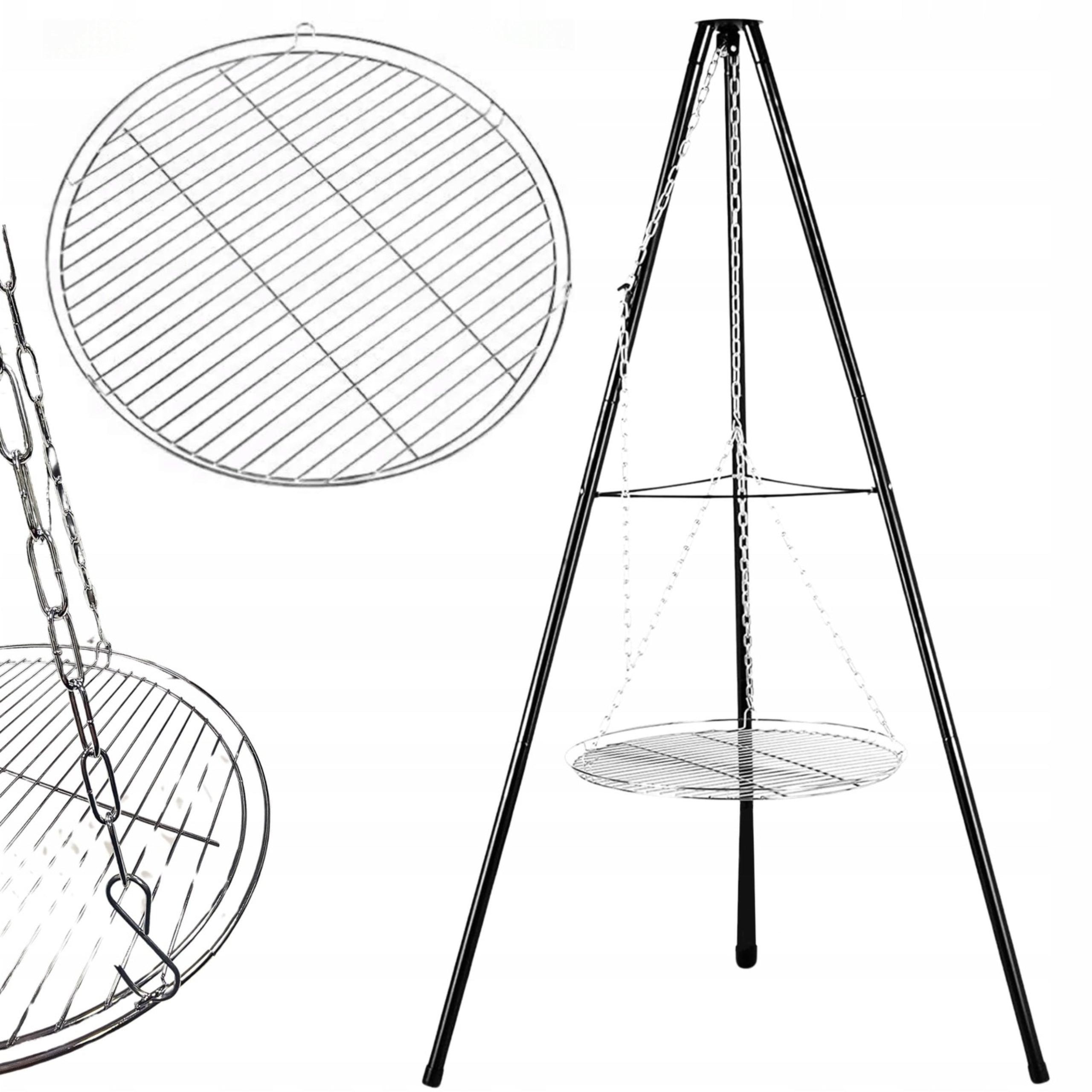 TRIPOD GRILL FOR GARDEN FIREPLACE WITH GRATE FOR HEARTHS 60 CM HEIGHT 152 Manufacturer code GM-ROAST 35