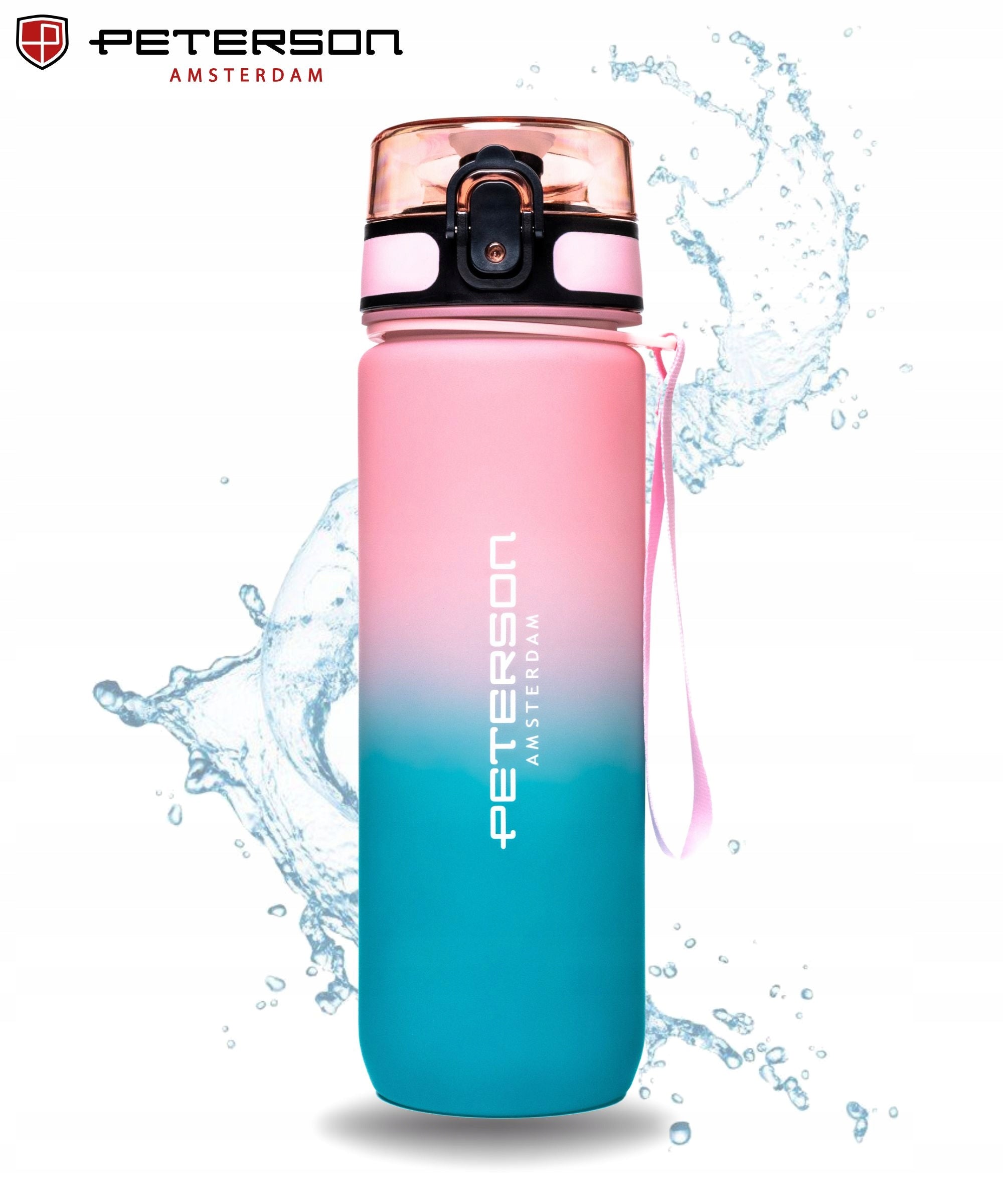 TRITAN WATER BOTTLE 750ML MOTIVATIONAL SPORTS BOTTLE SEALED PETERSON Brand Peterson