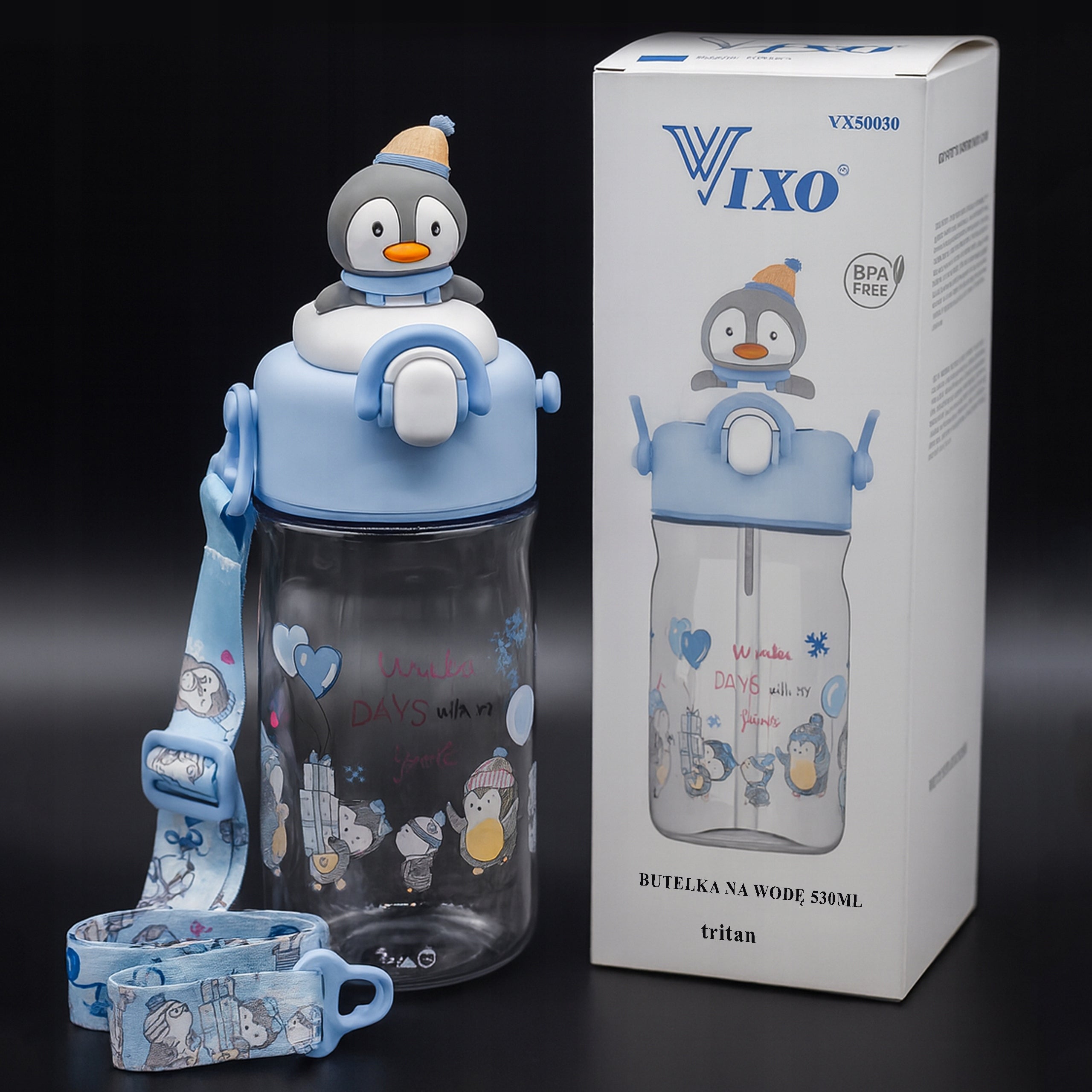 TRITAN WATER BOTTLE FOR DRINKING AND PLAYING 530ML WATER SPRAY FUNCTION ATOMIZER Manufacturer code VX50030P