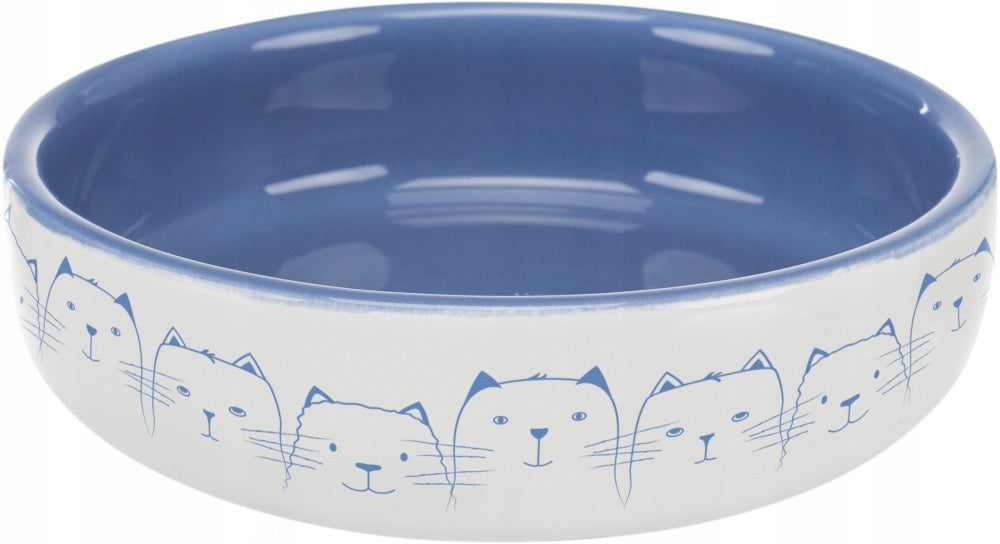 TRIXIE Cat Bowl 300 ml light blue/white