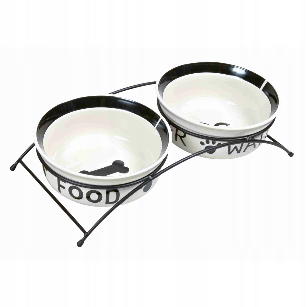 TRIXIE Ceramic Bowls On Stand For Dog 2x1,6L Manufacturer code 24642