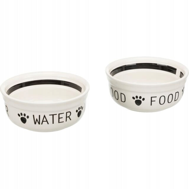 TRIXIE Ceramic Bowls On Stand For Dog 2x1,6L Trade name TX-24642