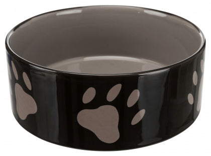 TRIXIE Ceramic bowl for Dog 0,8l Ø 16 cm brown/grey brown