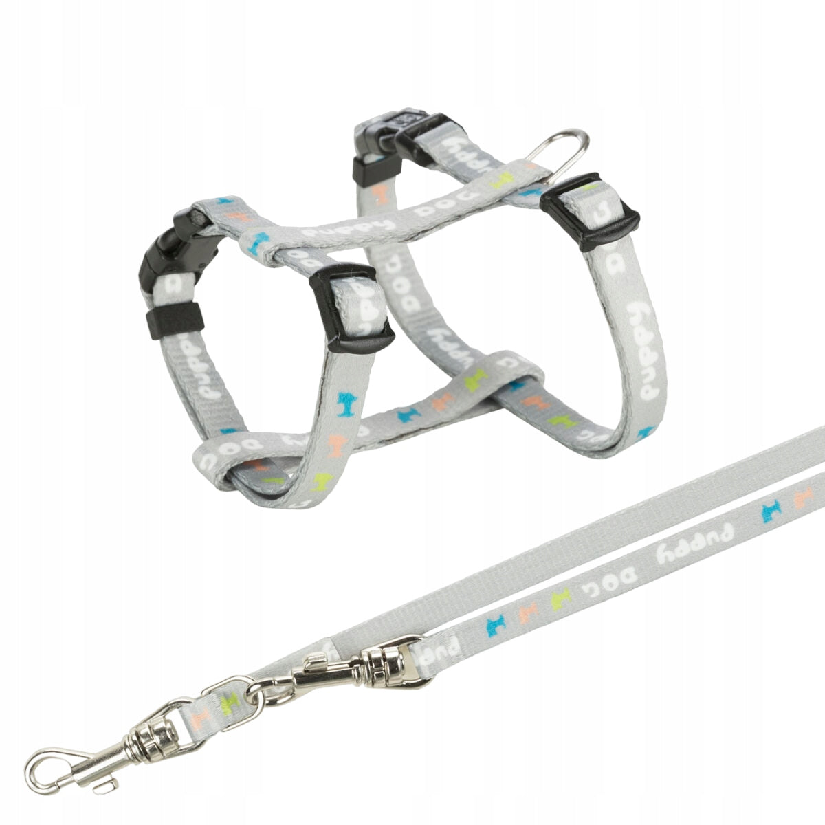 TRIXIE Puppy Harness with Lanyard Light Grey