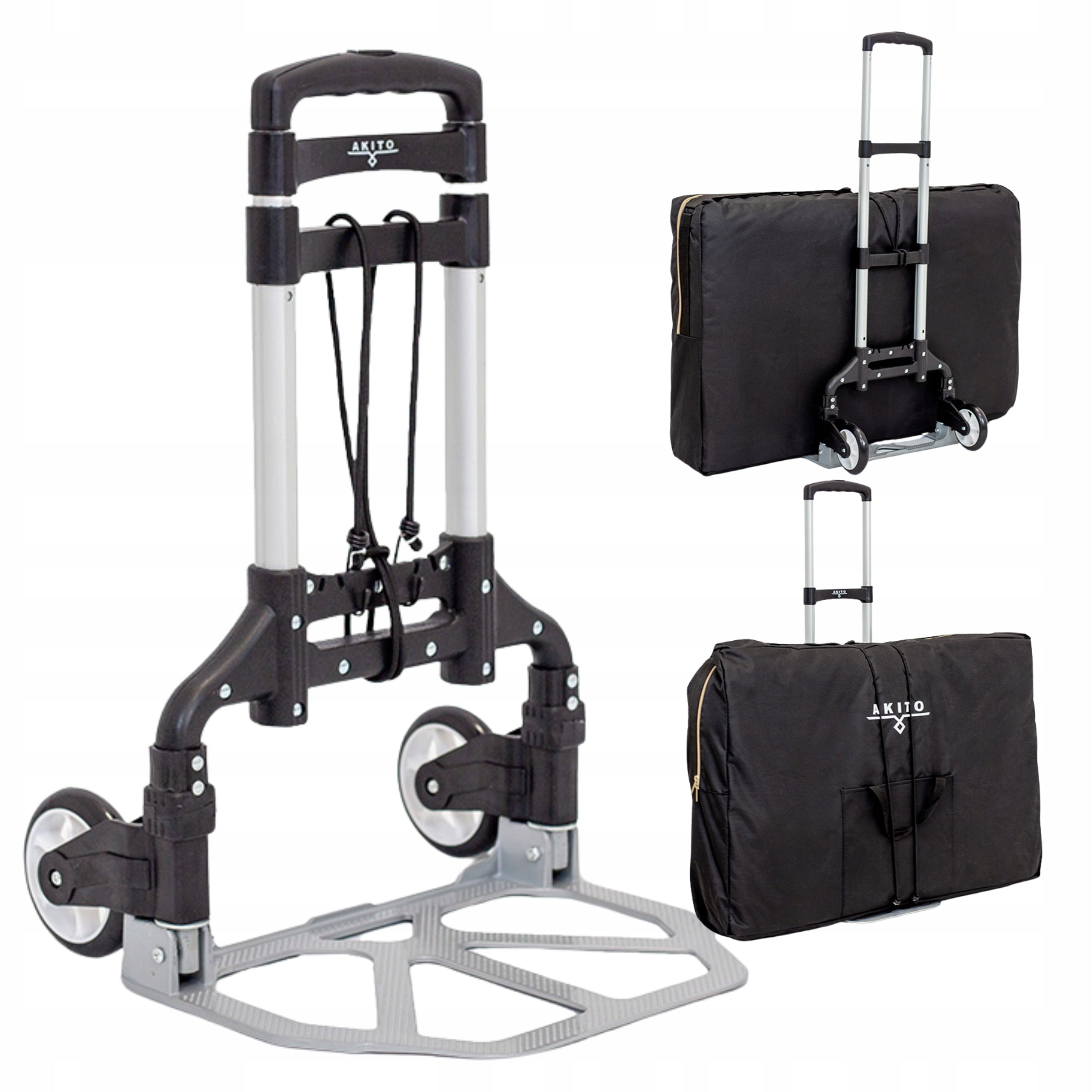 TROLLEY FOR TRANSPORTING MASSAGE TABLES FOLDING ALUMINUM SOLID AKITO