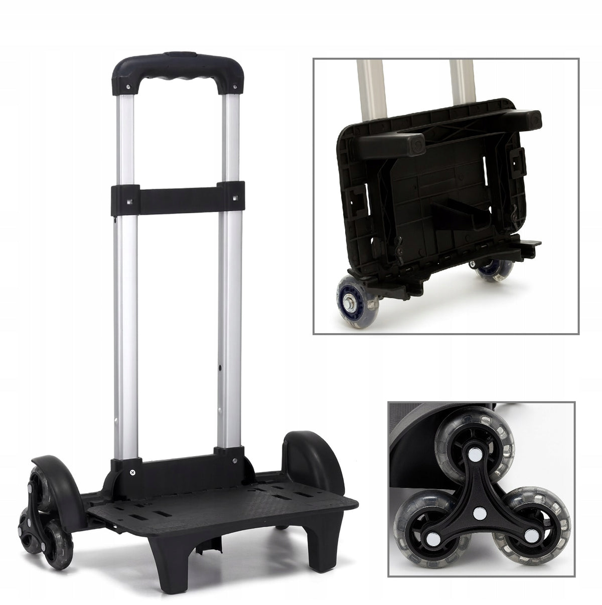 TROLLEY FRAME for backpack bags ON WHEELS rubber 6 wheels (WZ01)