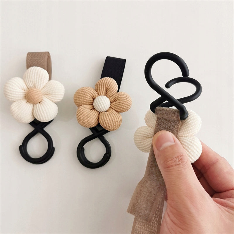 TROLLEY HOOK HOLDER FOR BAG UNIVERSAL VELCRO FLOWER PATTERN 3 EAN (GTIN) 5906850051818