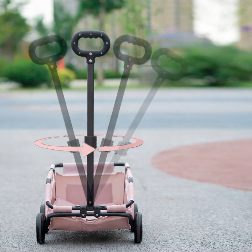 TROLLEY TRANSPORTER FOR DOG OR CAT ON WHEELS BLACK Size multipurpose