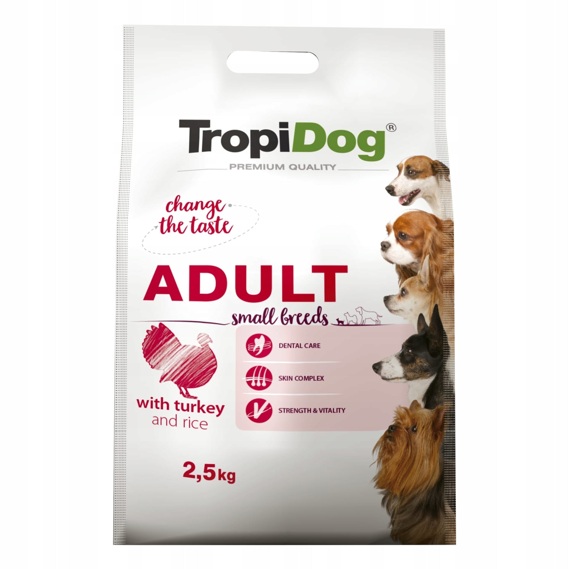 TROPIDOG PREMIUM Adult Small Turkey & Rice 2,5kg for small breeds with turkey Brand TropiDog