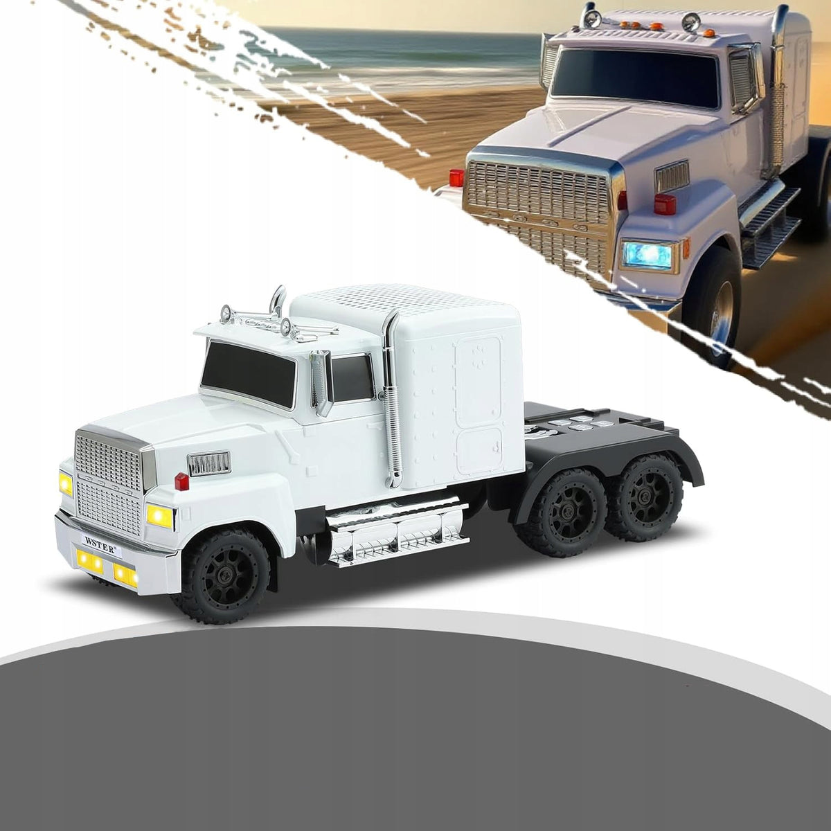 TRUCK CAR WITH BUILT-IN LED SPEAKER BATTERY LARGE TOY XXL Manufacturer code CIĘŻARÓWKA SAMOCHÓD Z GŁOŚNIKIEM BLUETOOTH