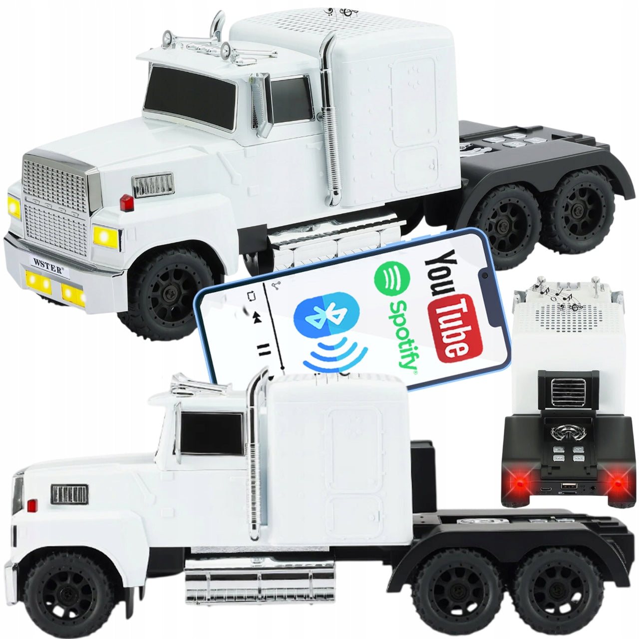 TRUCK CAR WITH BUILT-IN LED SPEAKER BATTERY LARGE TOY XXL