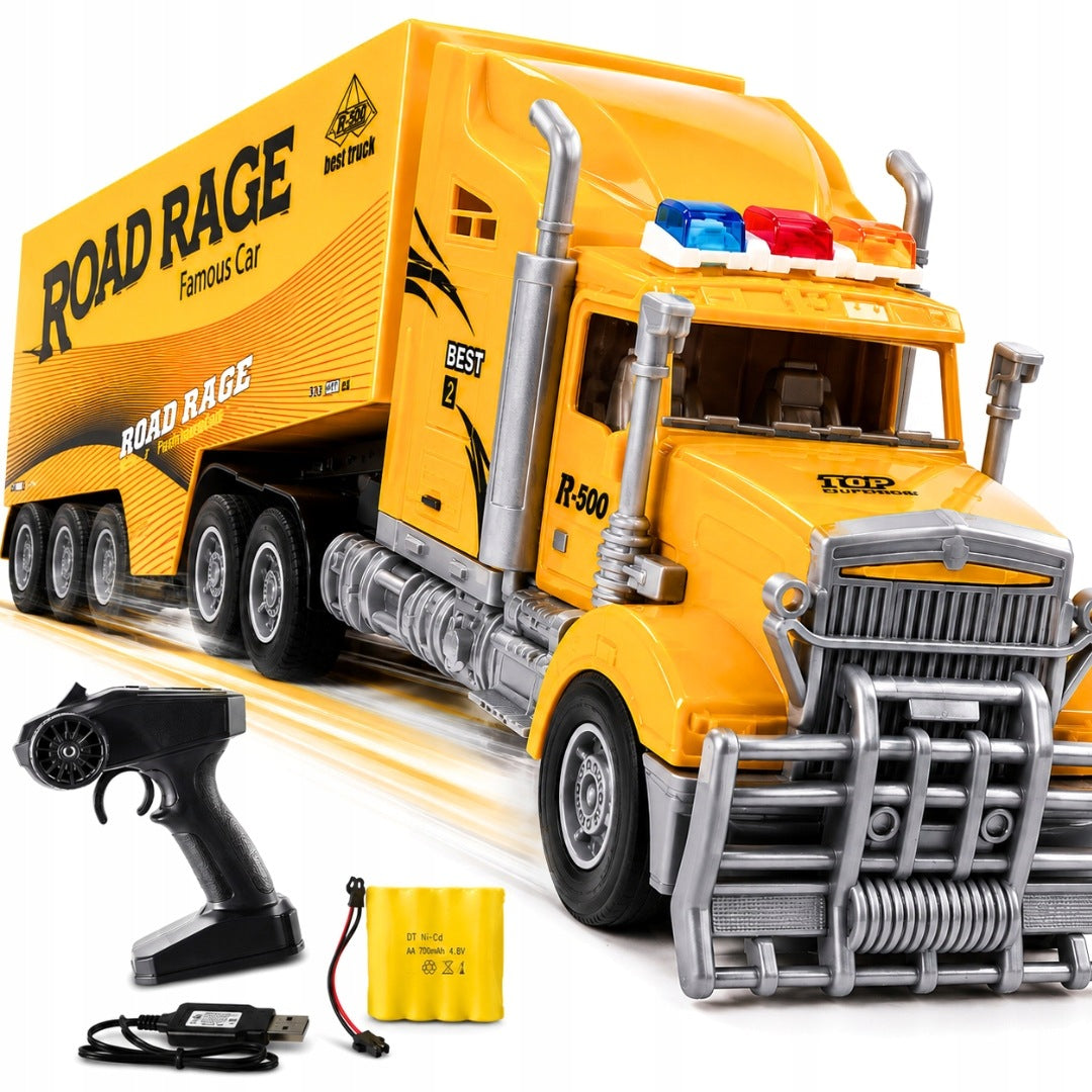 TRUCK TIR RC REMOTE CONTROLLED TOW TRUCK DETACHABLE SEMI-TRAILER PILOT LIGHT
