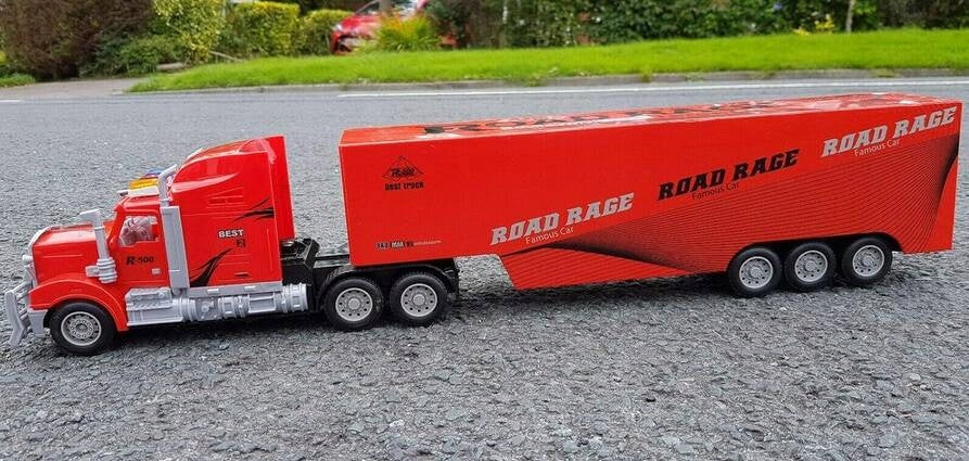 TRUCK TIR REMOTE CONTROLLED LARGE VAN WITH SEMI-TRAILER AND STEERING WHEEL Brand Sapphire Kids