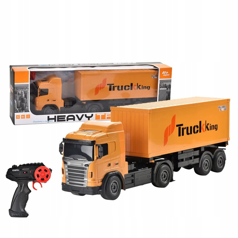 TRUCK WITH SEMI-TRAILER TRACTOR SADDLE LIGHTS Remote Controlled 55cm RC