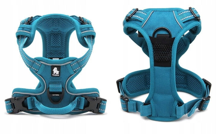 TRUELOVE EASY WALK DOG HARNESS STRONG DURABLE REFLECTIVE BLUE M Trade name Front Line Premium