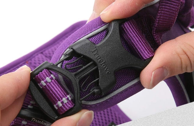 TRUELOVE EASY WALK DOG HARNESS STRONG DURABLE REFLECTIVE PURPLE M Dog size medium dog