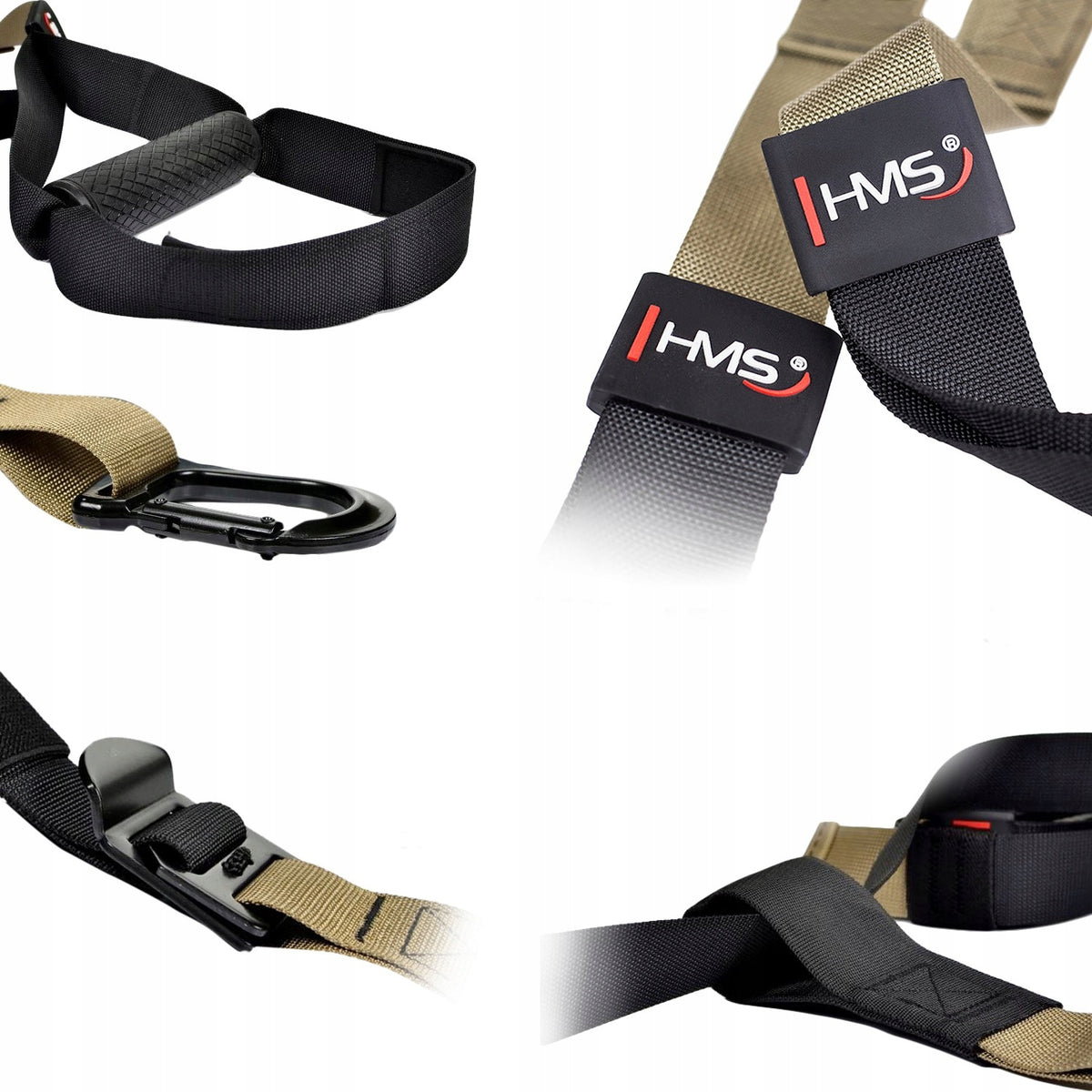 TRX BELTS FOR CROSSFIT EXERCISES + CEILING HOLDER FOR ANCHORS PRO SET HMS Brand HMS