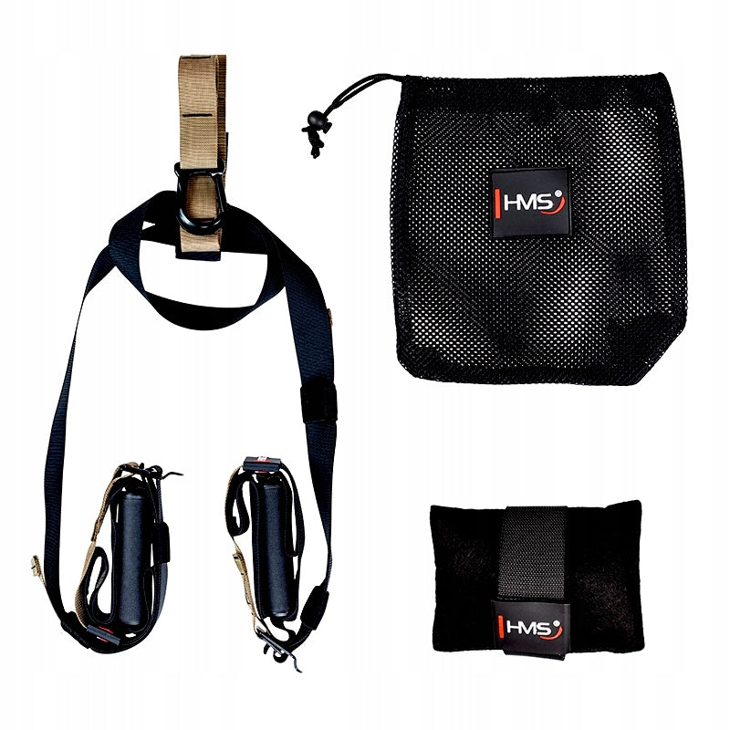 TRX BELTS FOR CROSSFIT EXERCISES + CEILING HOLDER FOR ANCHORS PRO SET HMS Color green