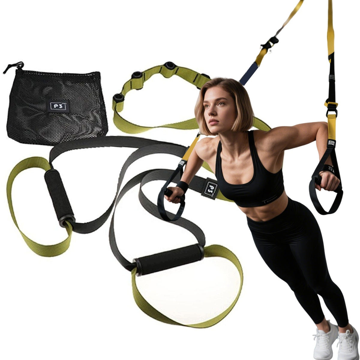 TRX CROSSFIT EXERCISE TAPES TRAINING BELTS WITH ACCESSORIES HIGH QUALITY
