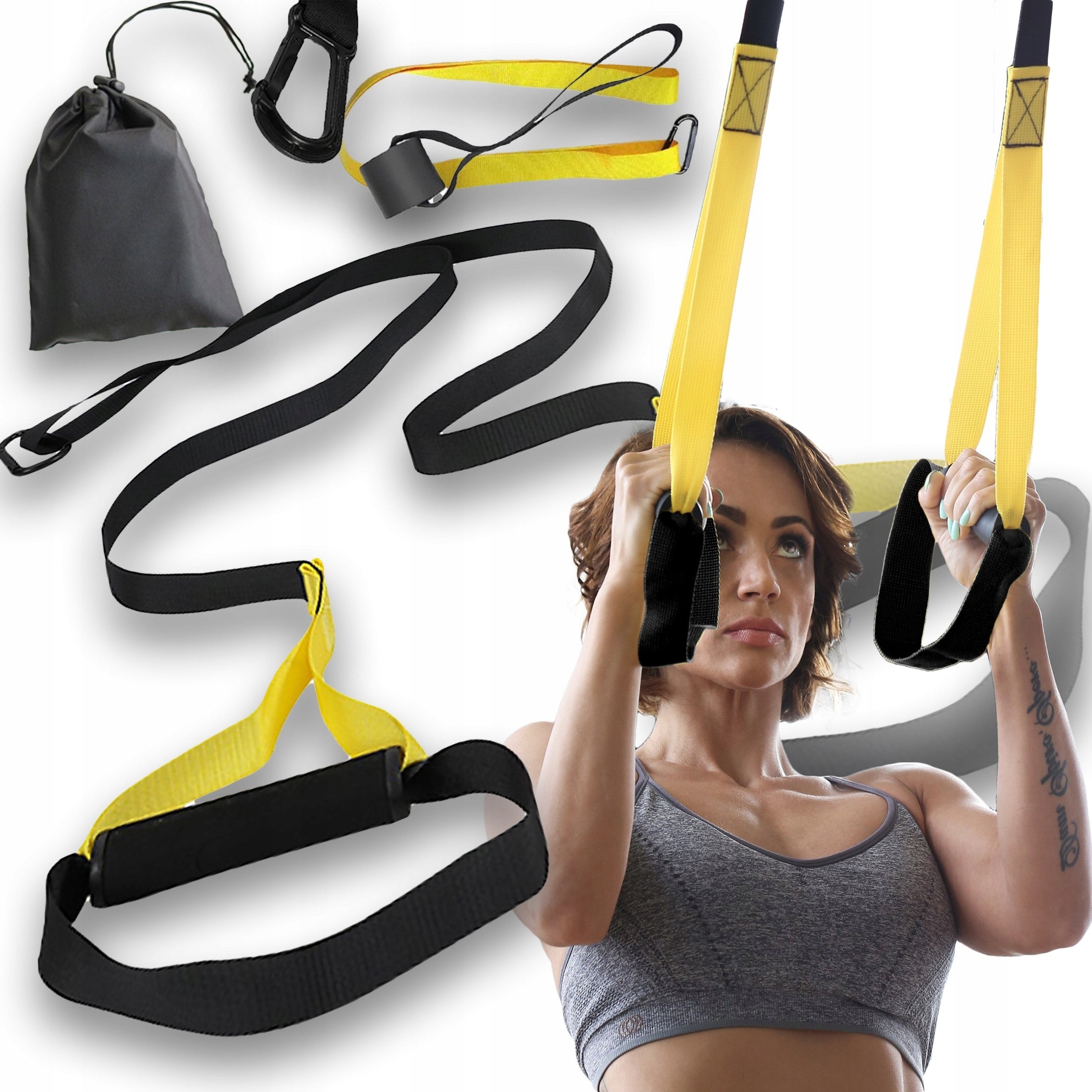 TRX EXERCISE BANDS CROSSFIT TRAINING BELTS 300KG FUNCTIONAL TRAINING